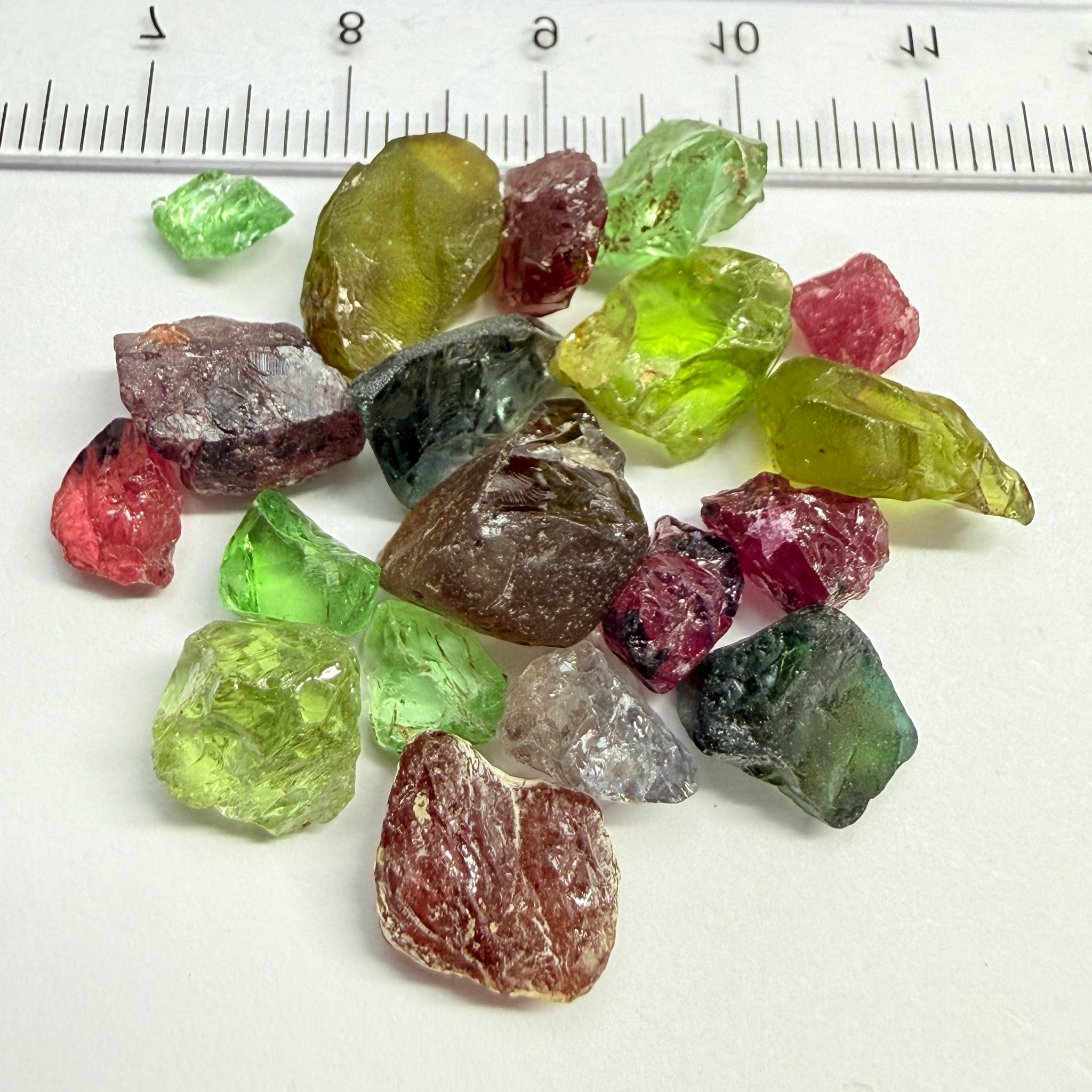 Mixed lot, mixed stones, 65.21ct, Tanzanian, Untreated Unheated, slightly included to heavily included