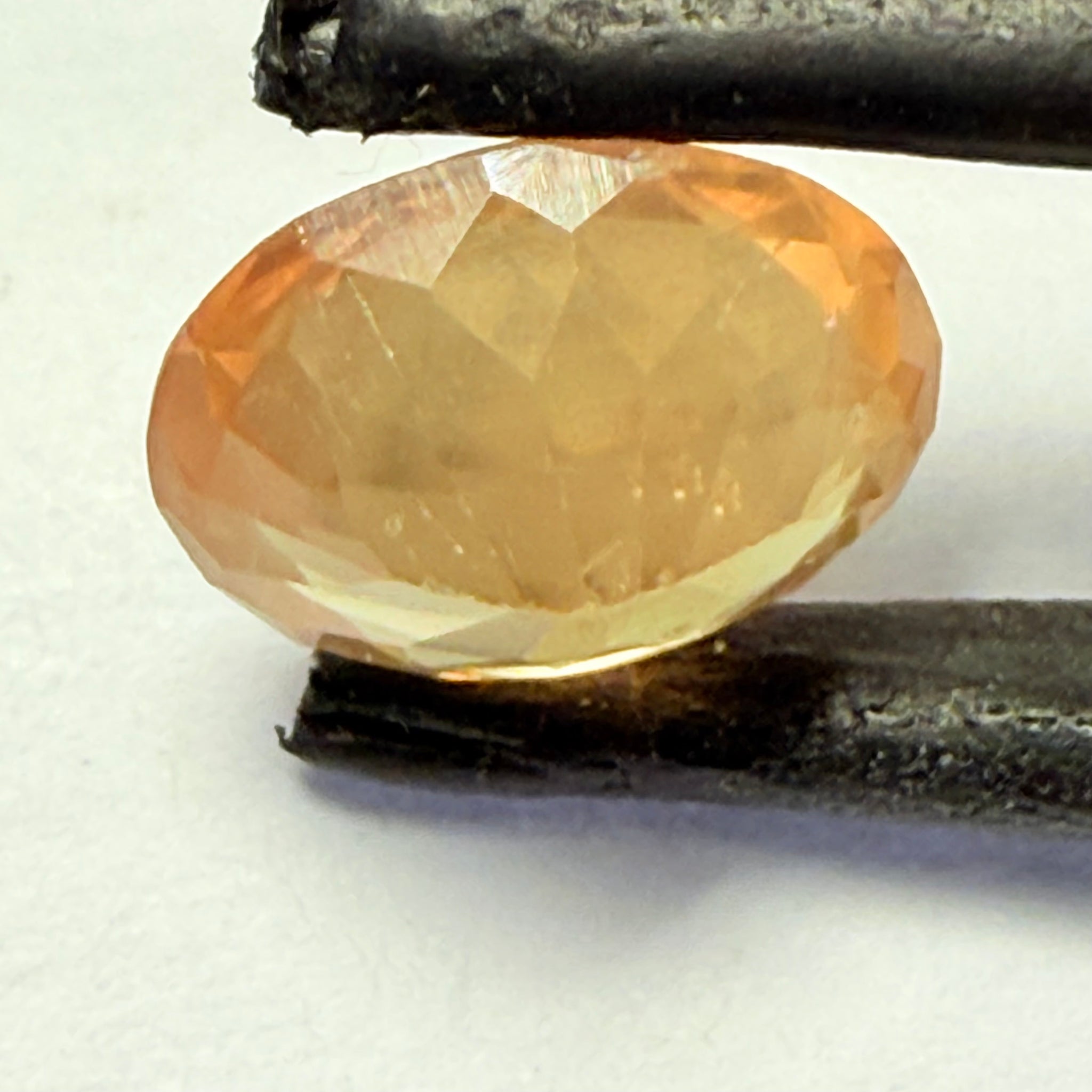 Yellow Sapphire, 1.28ct, Tanzania, silky, Untreated Unheated, culet slightly scratched, not noticeable face up, I have graded as native cut