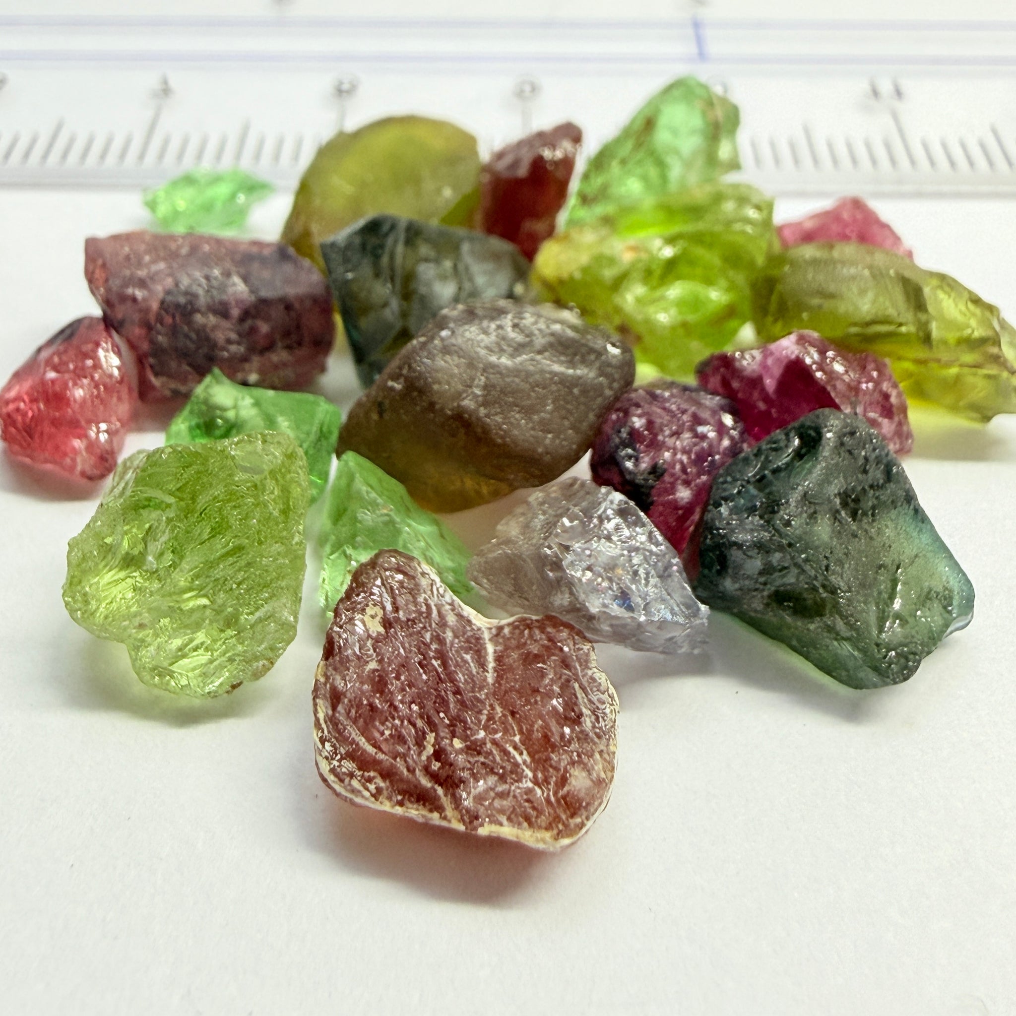 Mixed lot, mixed stones, 65.21ct, Tanzanian, Untreated Unheated, slightly included to heavily included