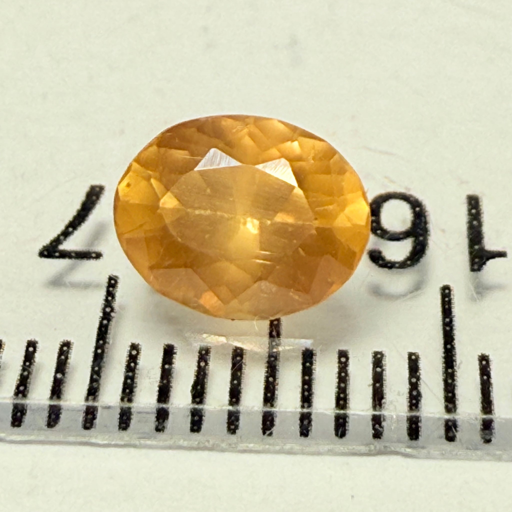 Yellow Sapphire, 1.28ct, Tanzania, silky, Untreated Unheated, culet slightly scratched, not noticeable face up, I have graded as native cut