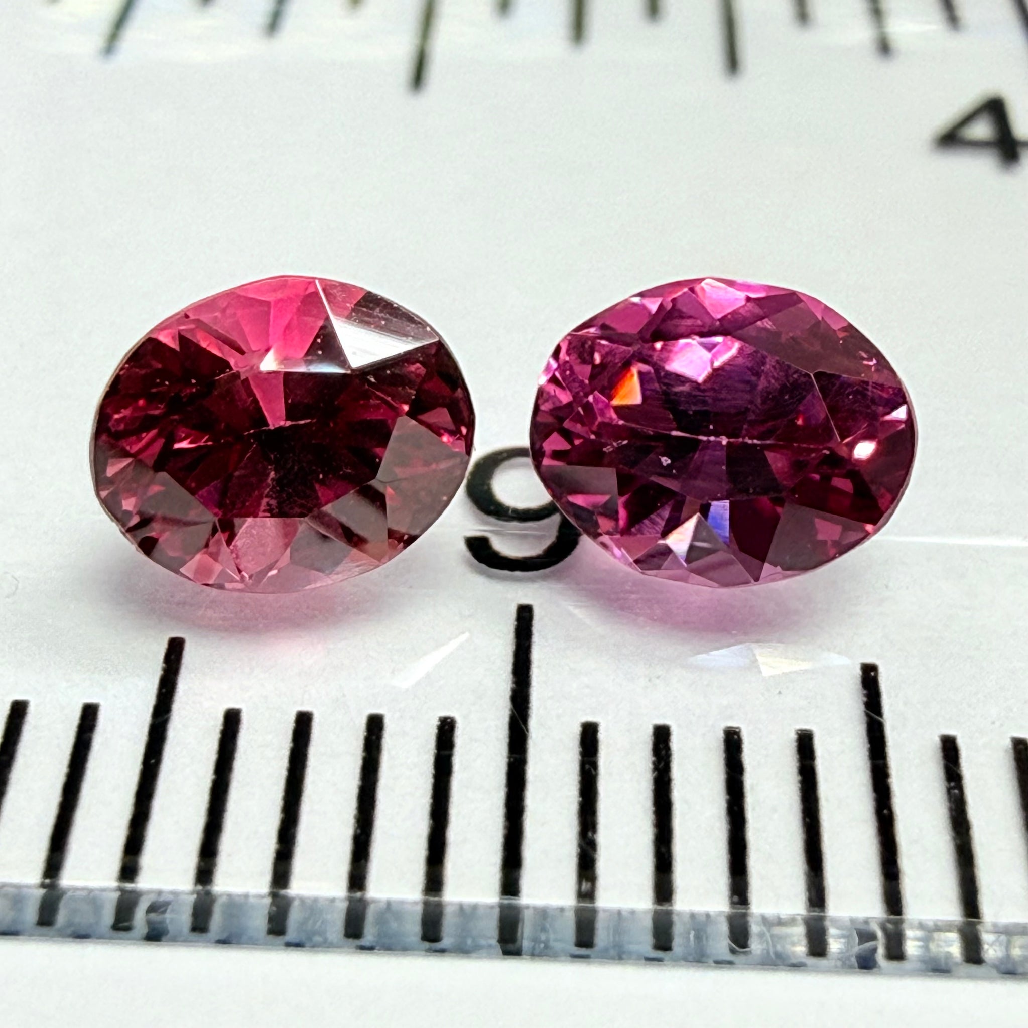 Rhodolite Garnet pair, 1.29ct total weight, Umba Valley, Tanzania, Untreated Unheated