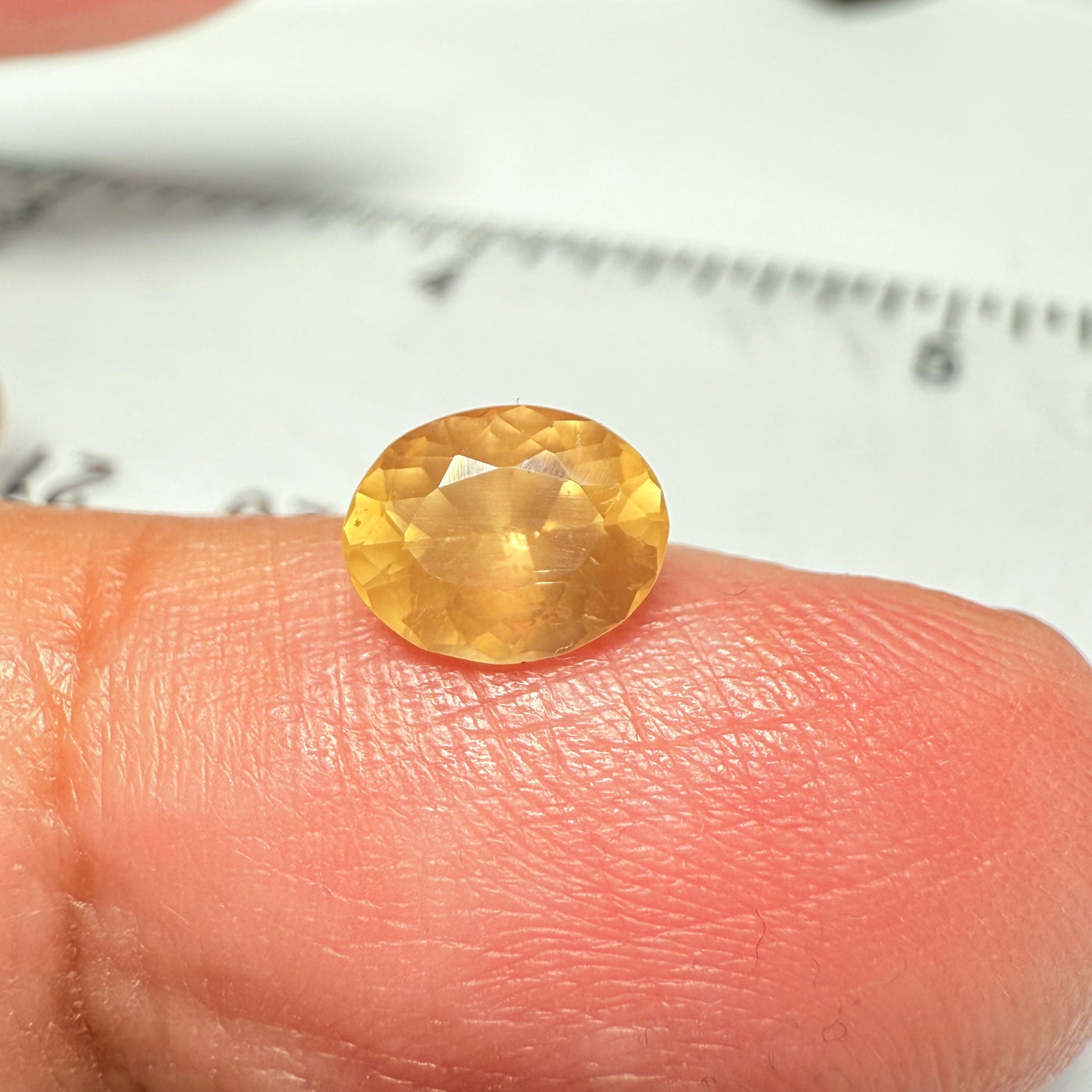 Yellow Sapphire, 1.28ct, Tanzania, silky, Untreated Unheated, culet slightly scratched, not noticeable face up, I have graded as native cut