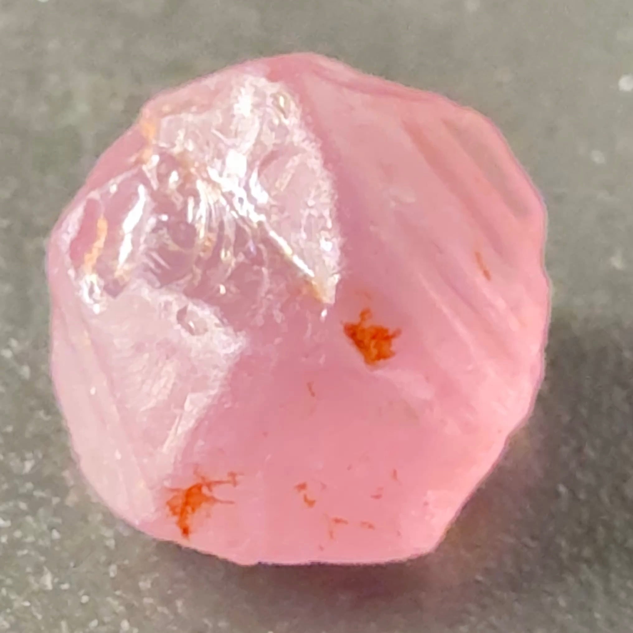 Pink Spinel, Sleepy Baby Pink Colour, 1.82ct, Tanzania, Untreated Unheated. No cracks, just silk giving a milky effect