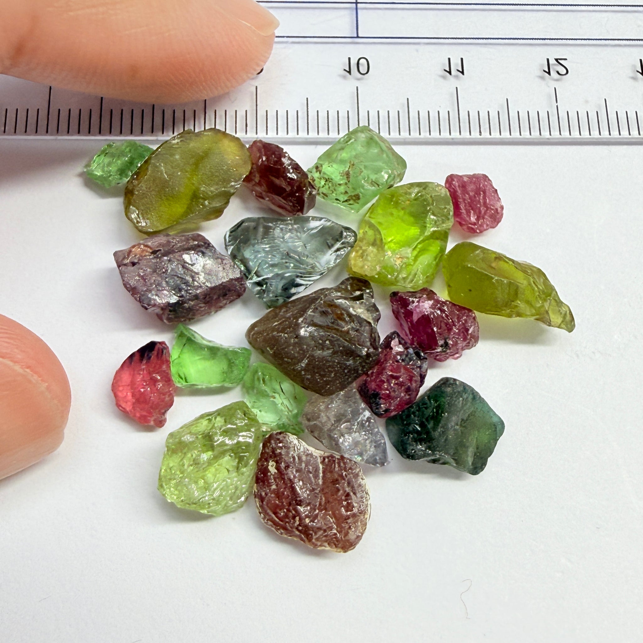 Mixed lot, mixed stones, 65.21ct, Tanzanian, Untreated Unheated, slightly included to heavily included