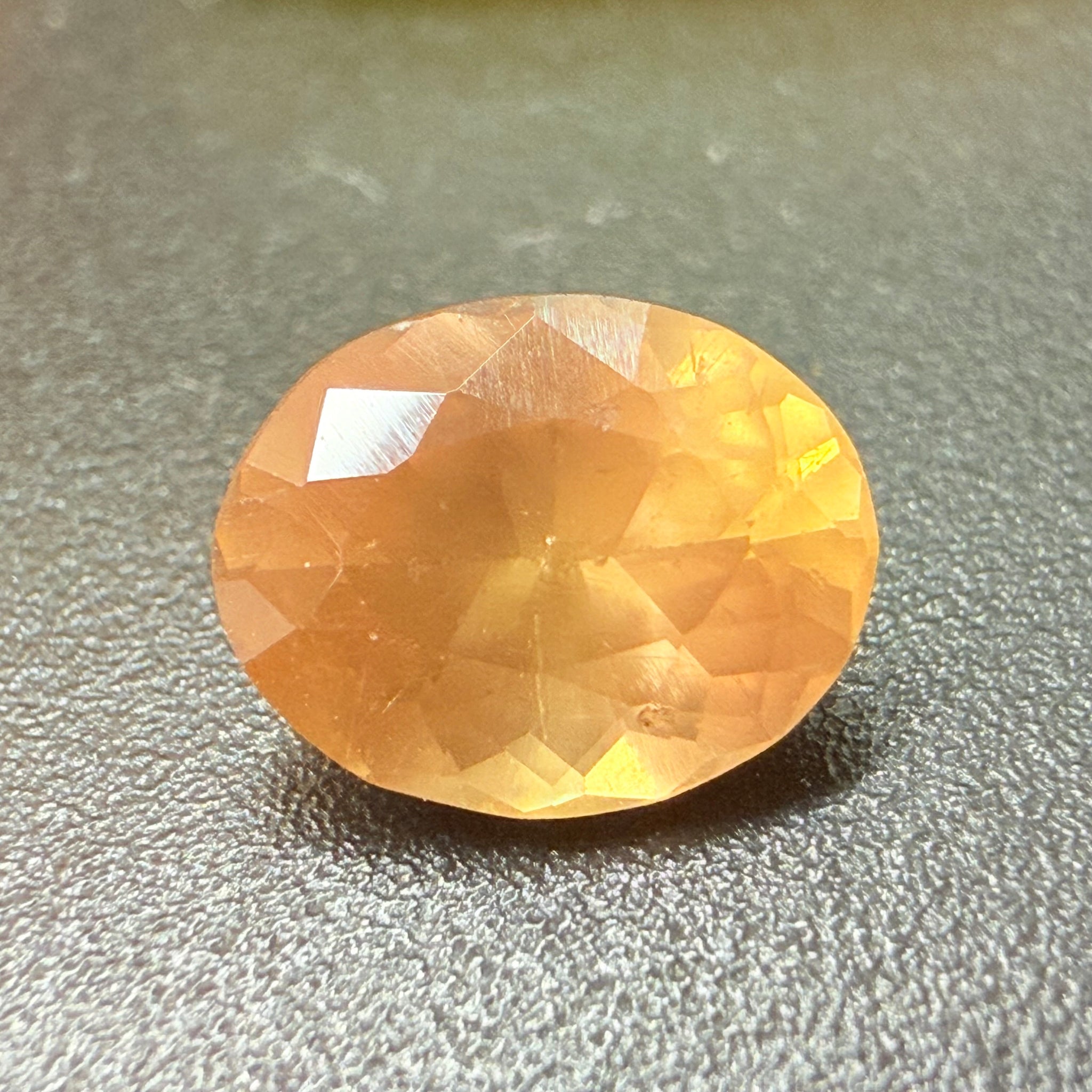 Yellow Sapphire, 1.28ct, Tanzania, silky, Untreated Unheated, culet slightly scratched, not noticeable face up, I have graded as native cut