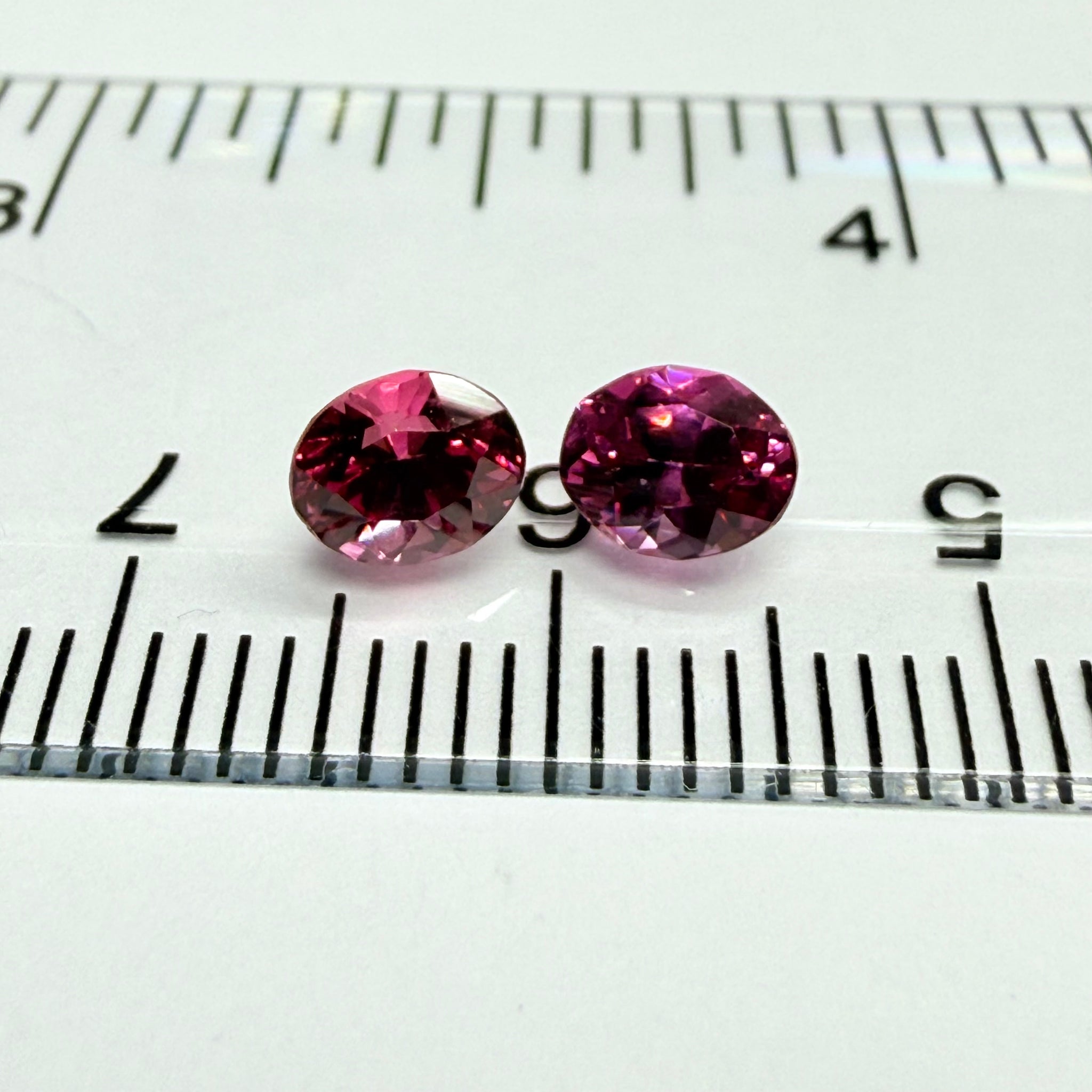 Rhodolite Garnet pair, 1.29ct total weight, Umba Valley, Tanzania, Untreated Unheated