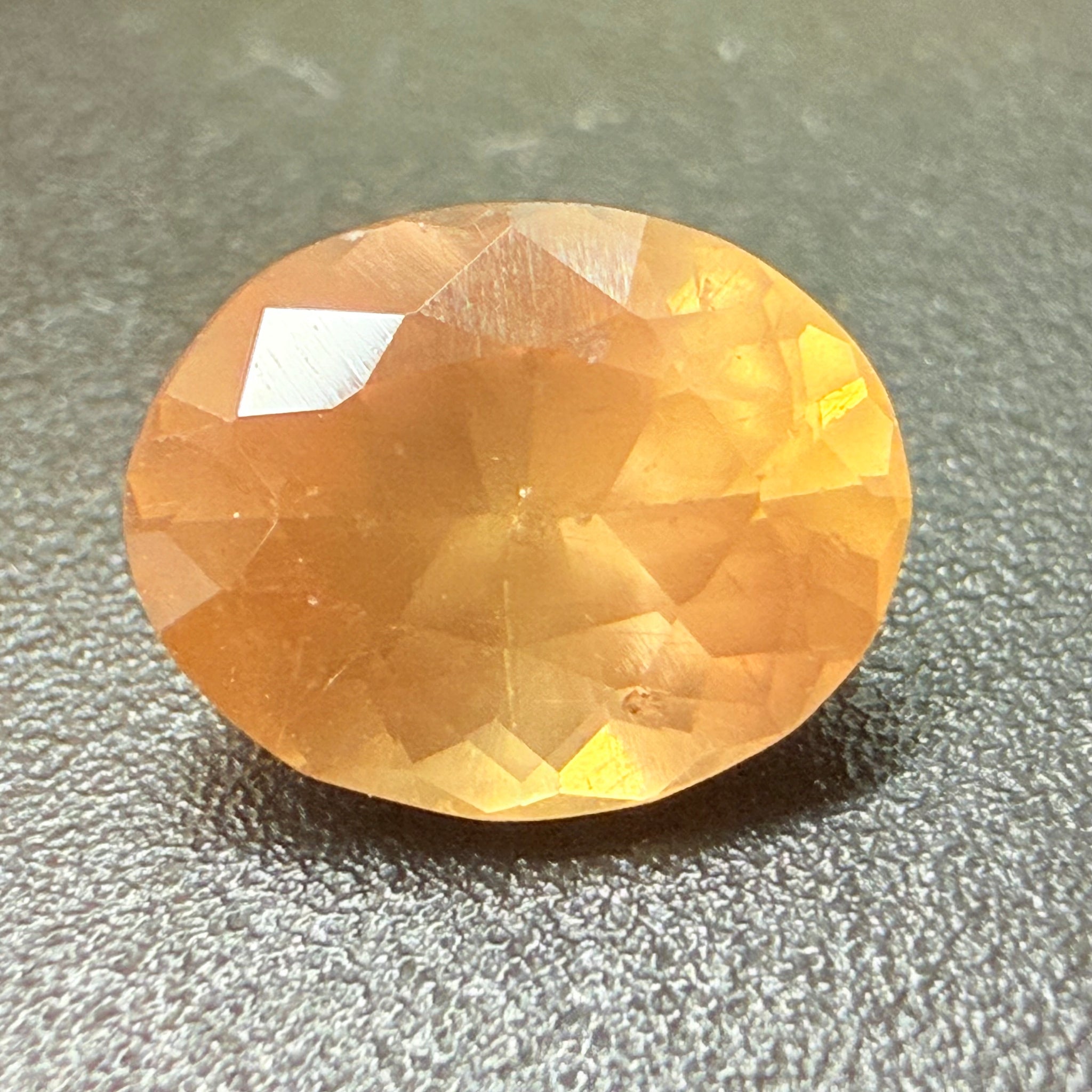 Yellow Sapphire, 1.28ct, Tanzania, silky, Untreated Unheated, culet slightly scratched, not noticeable face up, I have graded as native cut