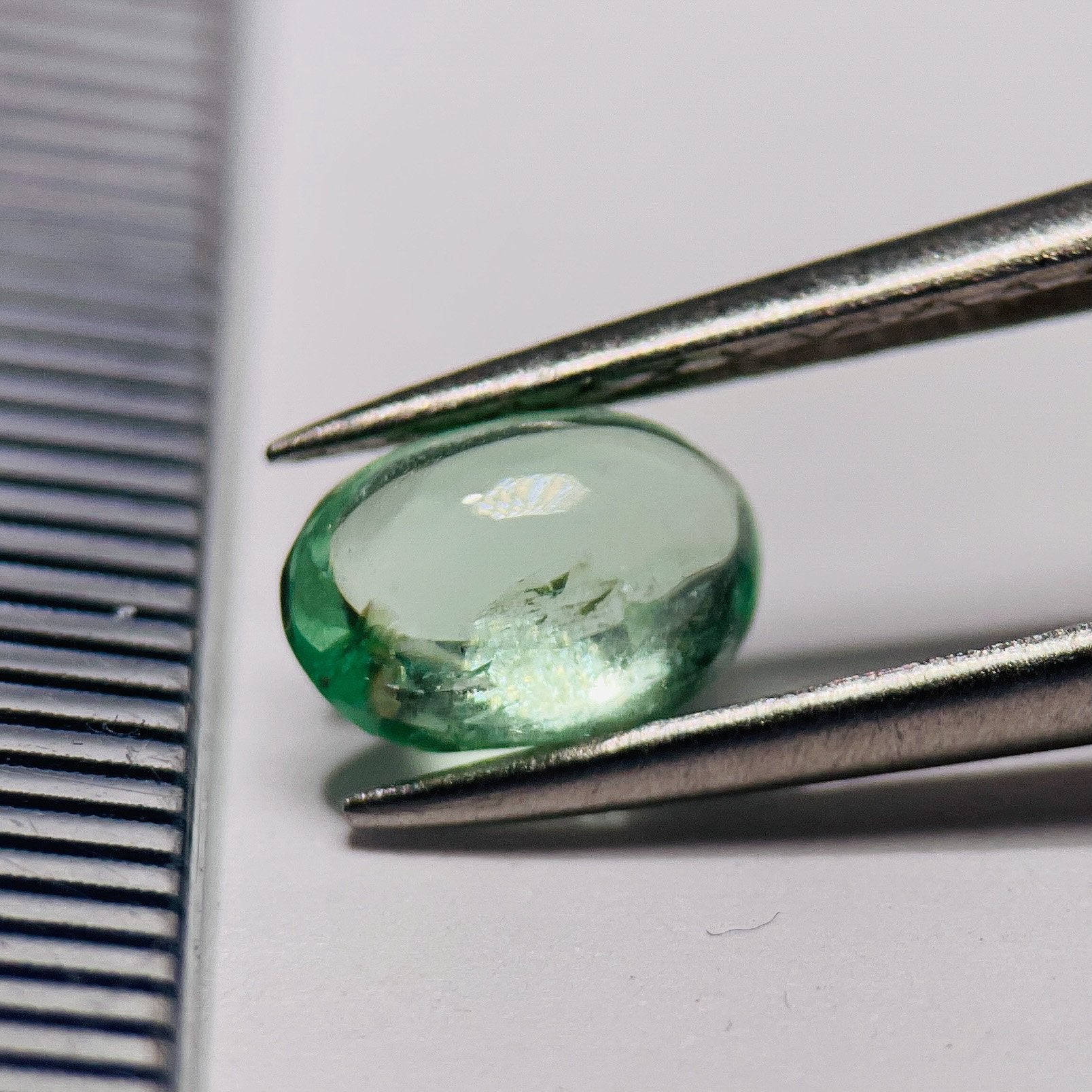 0.85Ct Chrome Tourmaline Cabochon Tanzania Untreated Unheated.