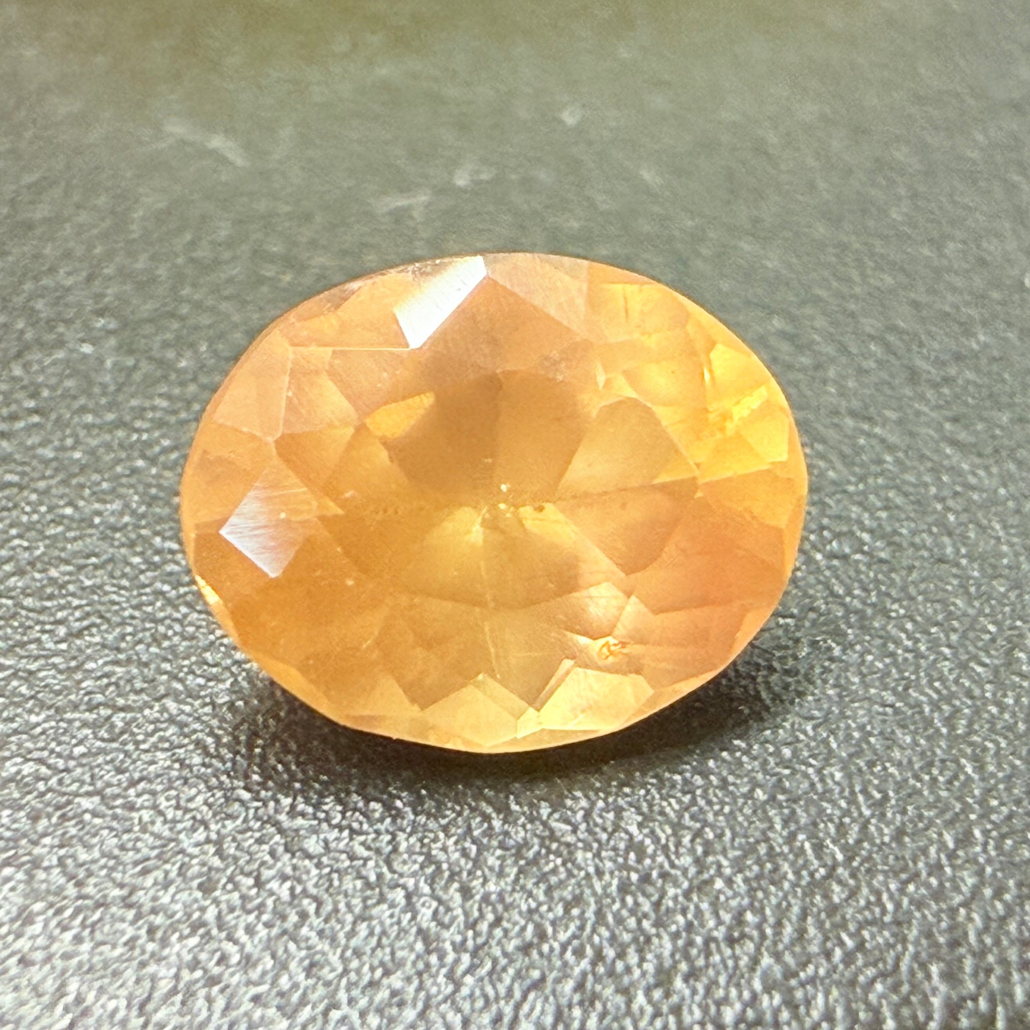 Yellow Sapphire, 1.28ct, Tanzania, silky, Untreated Unheated, culet slightly scratched, not noticeable face up, I have graded as native cut