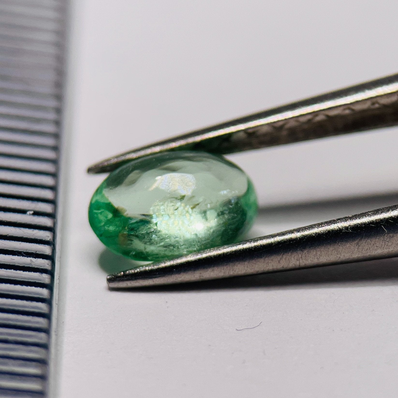 0.85Ct Chrome Tourmaline Cabochon Tanzania Untreated Unheated.