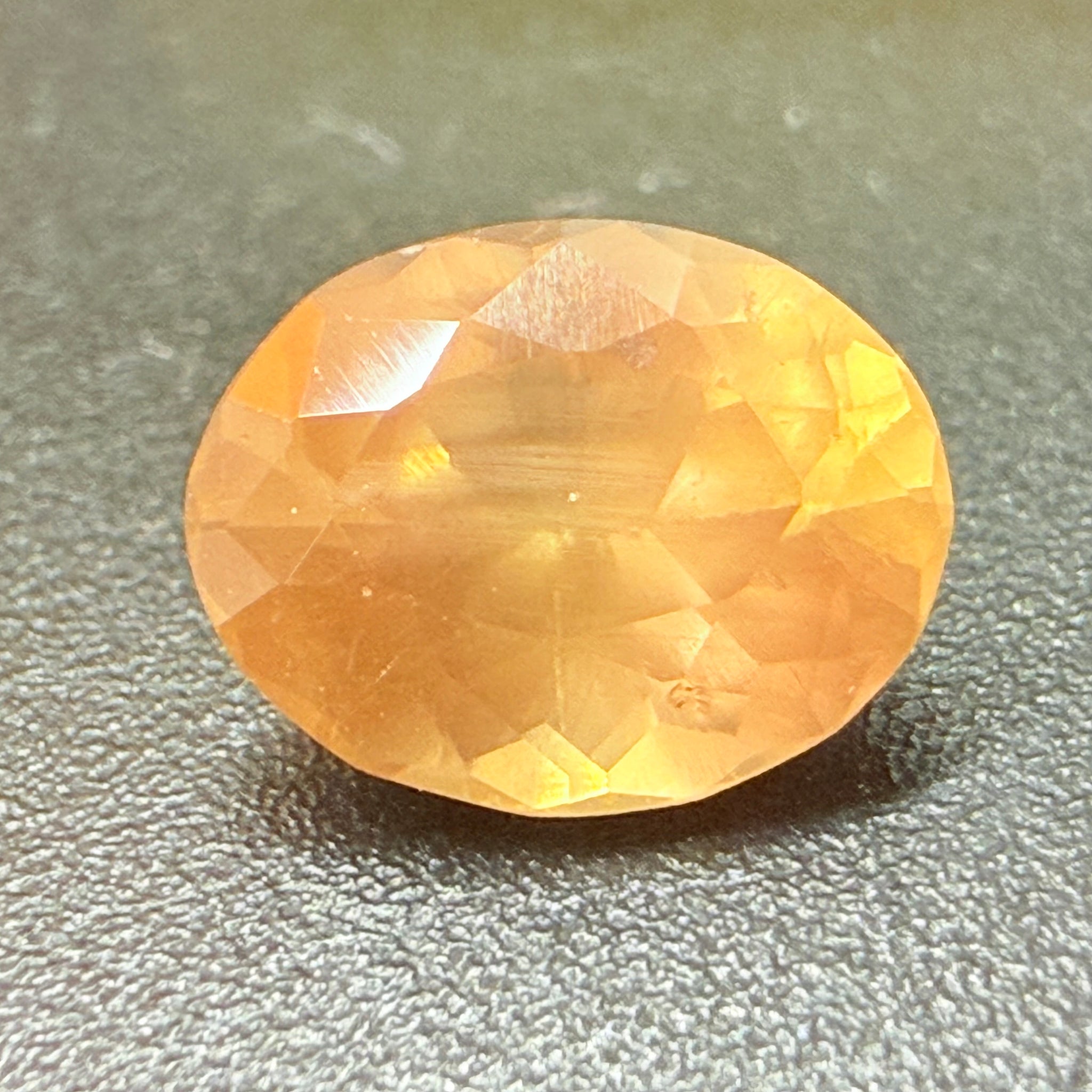 Yellow Sapphire, 1.28ct, Tanzania, silky, Untreated Unheated, culet slightly scratched, not noticeable face up, I have graded as native cut