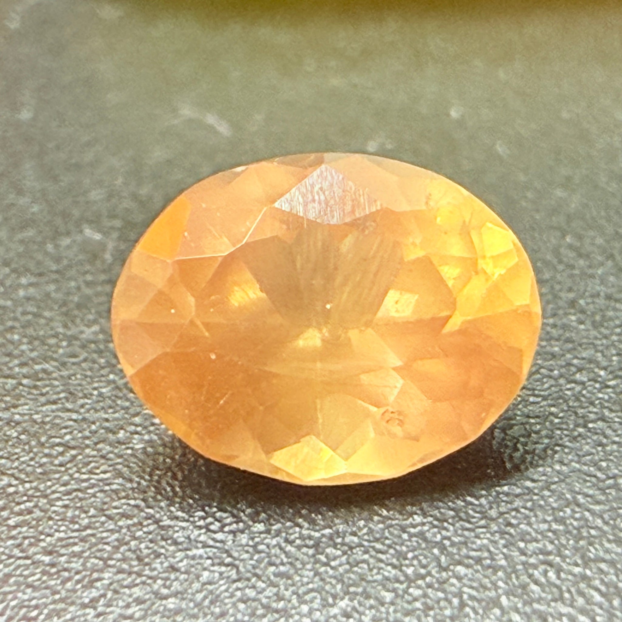 Yellow Sapphire, 1.28ct, Tanzania, silky, Untreated Unheated, culet slightly scratched, not noticeable face up, I have graded as native cut