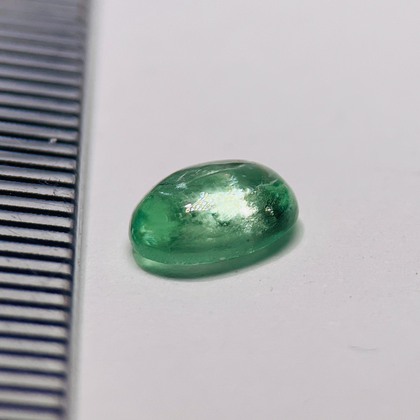 0.85Ct Chrome Tourmaline Cabochon Tanzania Untreated Unheated.