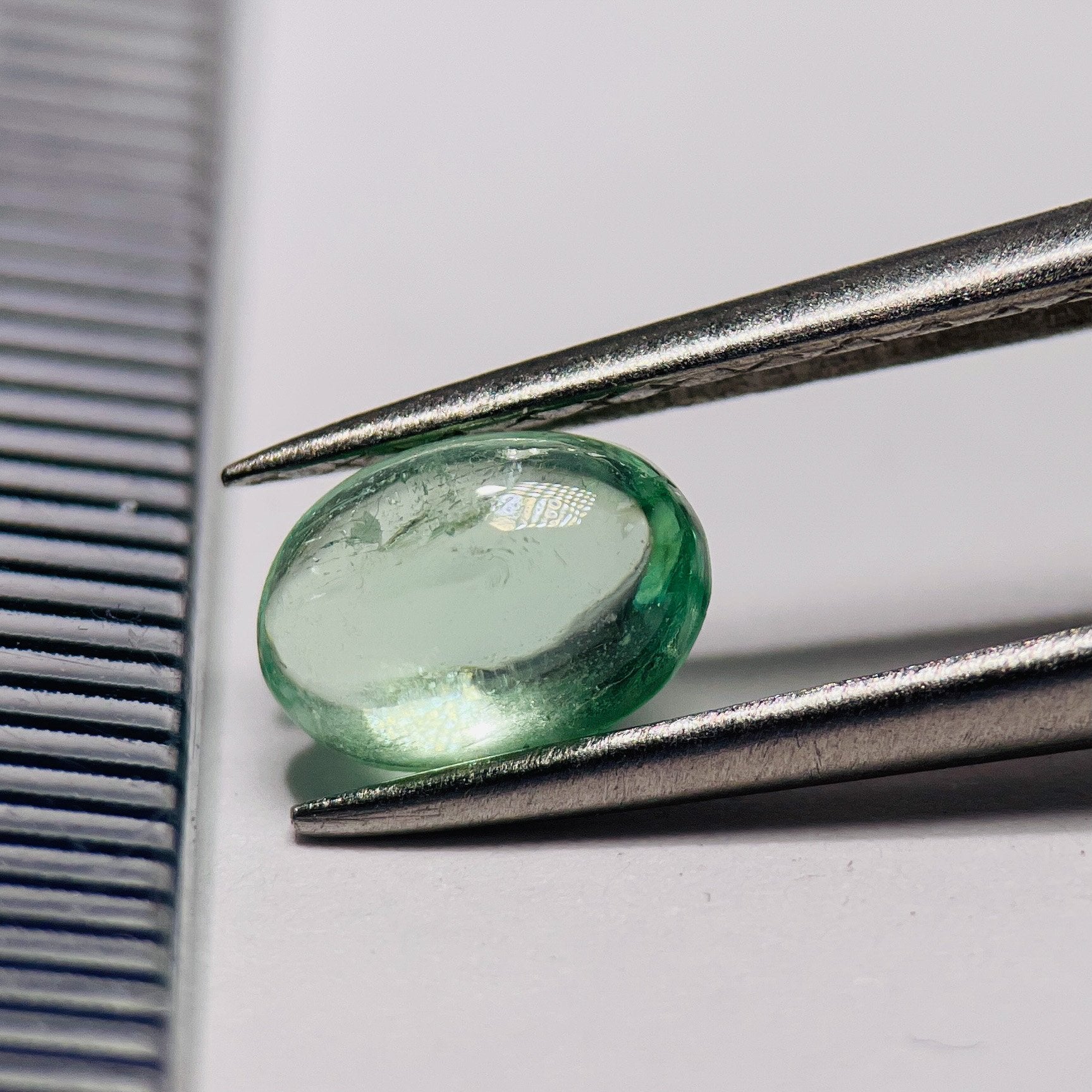 0.85Ct Chrome Tourmaline Cabochon Tanzania Untreated Unheated.