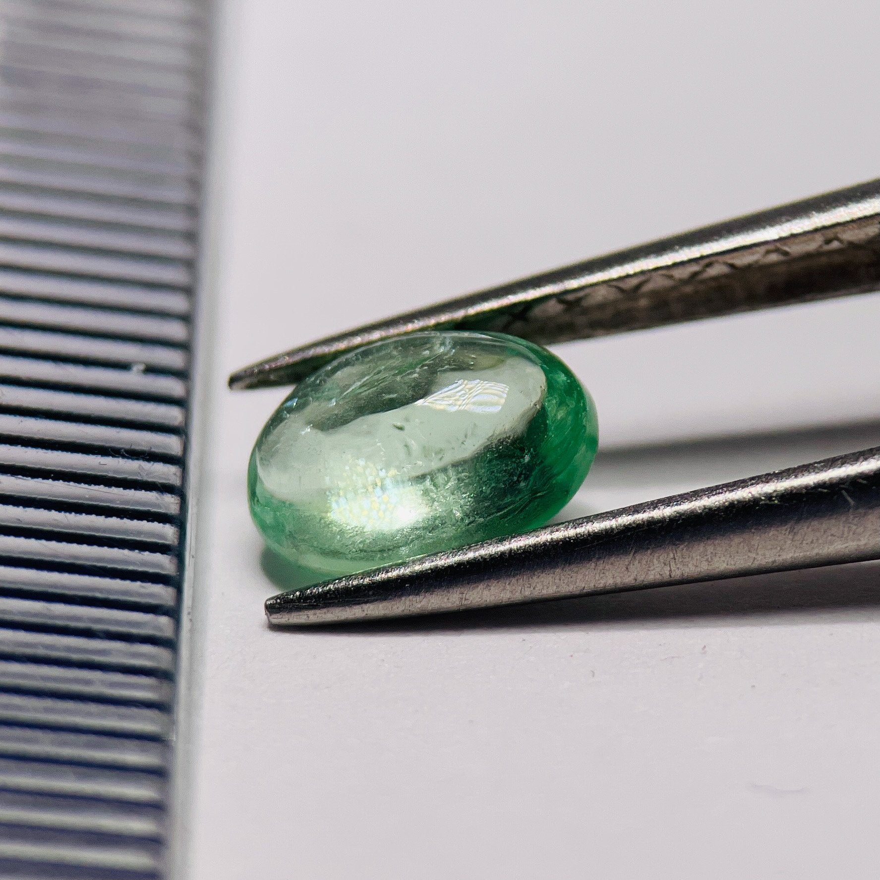 0.85Ct Chrome Tourmaline Cabochon Tanzania Untreated Unheated.