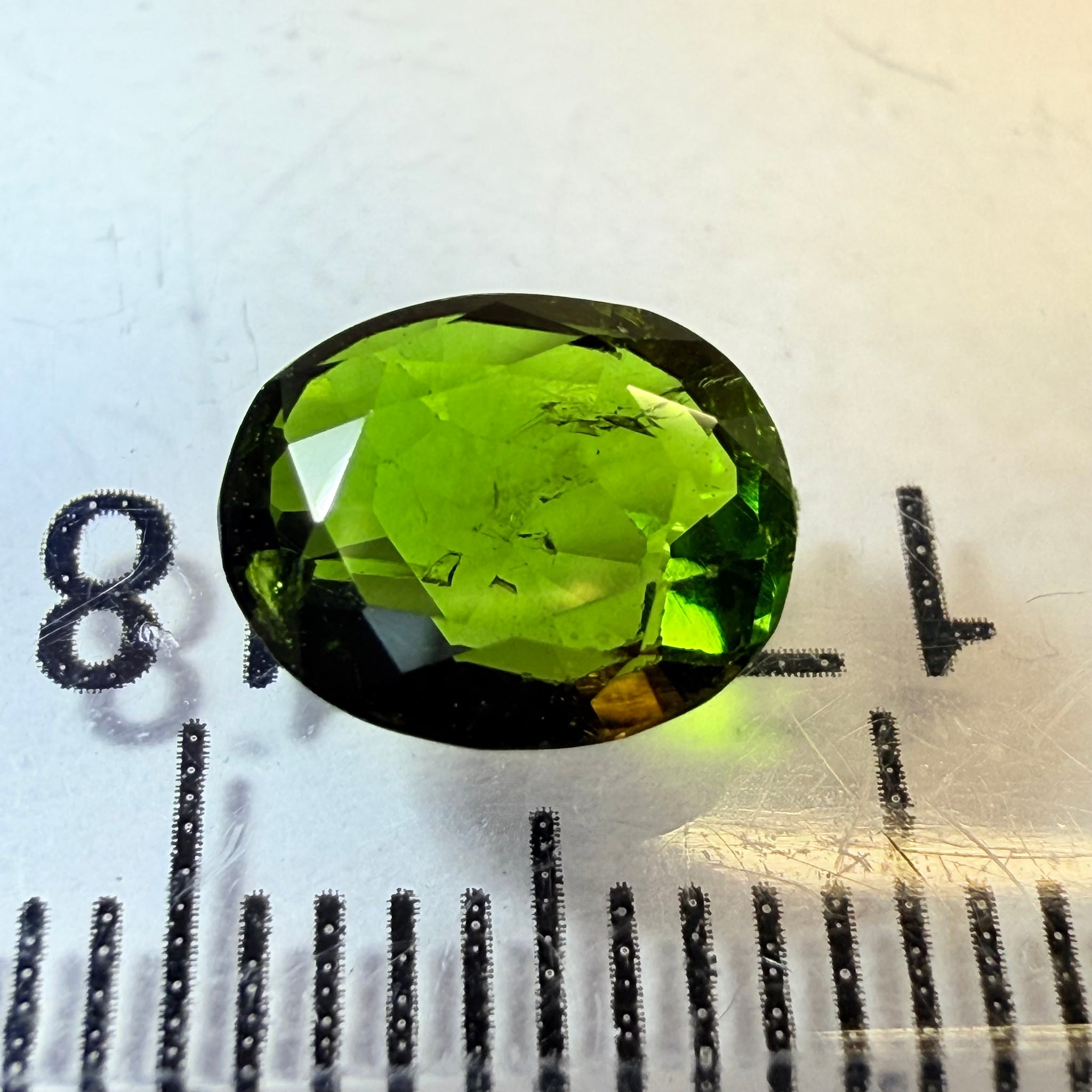 USAMBARA Effect Tourmaline, 1.27ct, Tanzania, Untreated Unheated, terrible native cut, but if you can use price reflects, see the video if you don’t know what the USAMBARA effect is