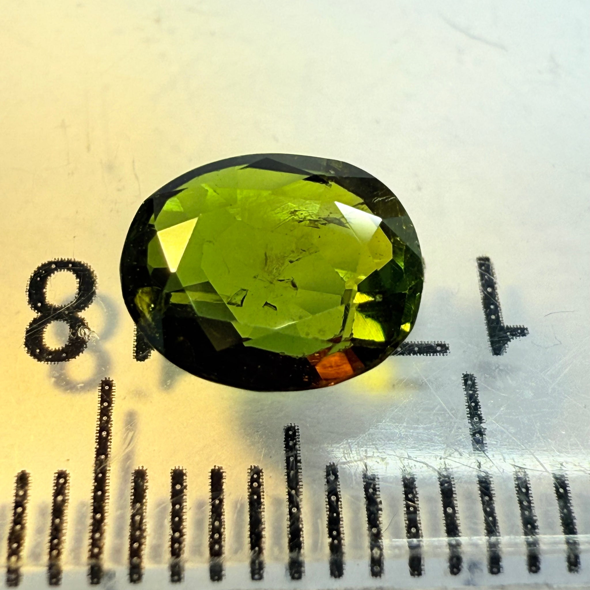 USAMBARA Effect Tourmaline, 1.27ct, Tanzania, Untreated Unheated, terrible native cut, but if you can use price reflects, see the video if you don’t know what the USAMBARA effect is