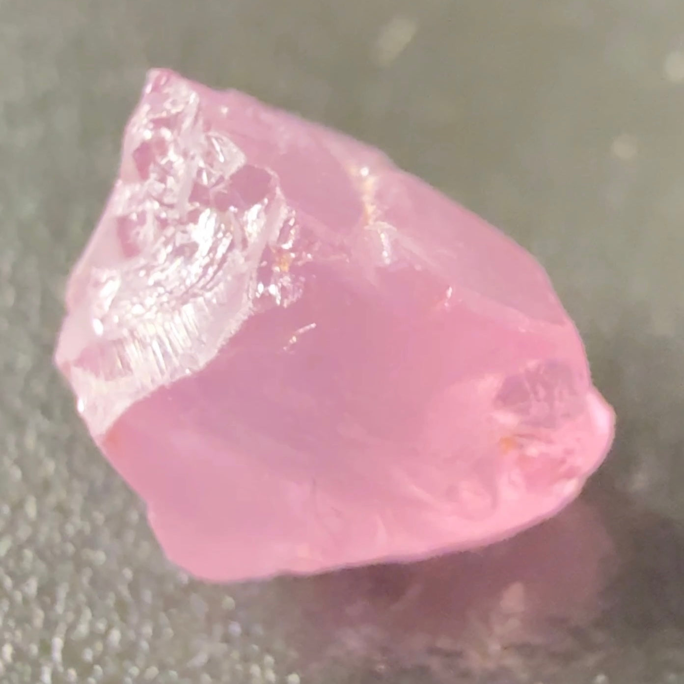 Pink Spinel, Sleepy Baby Pink Colour, 1.74ct, Tanzania, Untreated Unheated. No cracks, just silk giving a milky effect