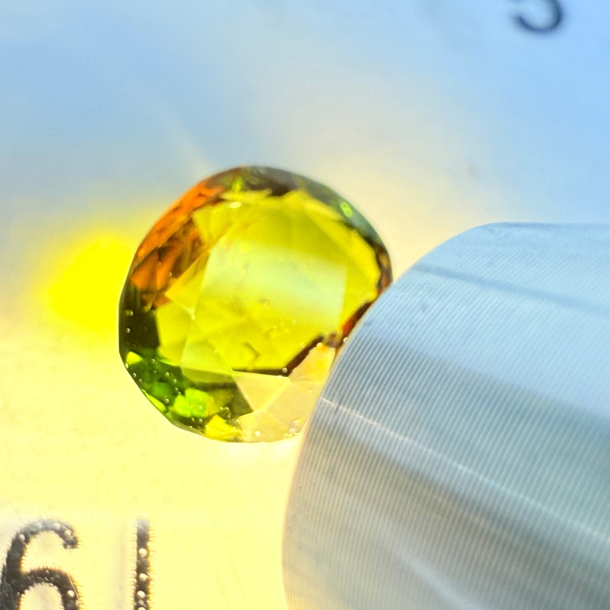 USAMBARA Effect Tourmaline, 1.27ct, Tanzania, Untreated Unheated, terrible native cut, but if you can use price reflects, see the video if you don’t know what the USAMBARA effect is