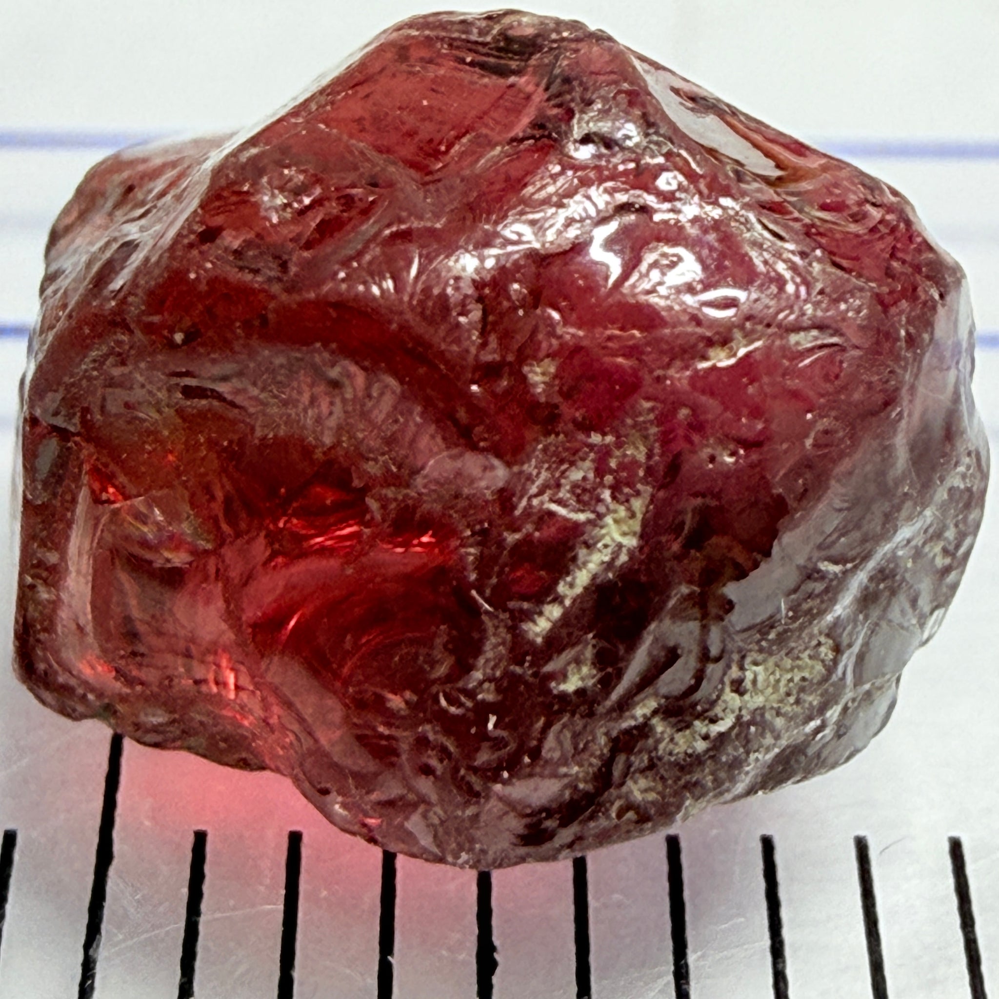 Umba Rhodolite, 6.79ct, Tanzania, Untreated Unheated, veil on outside going slightly in