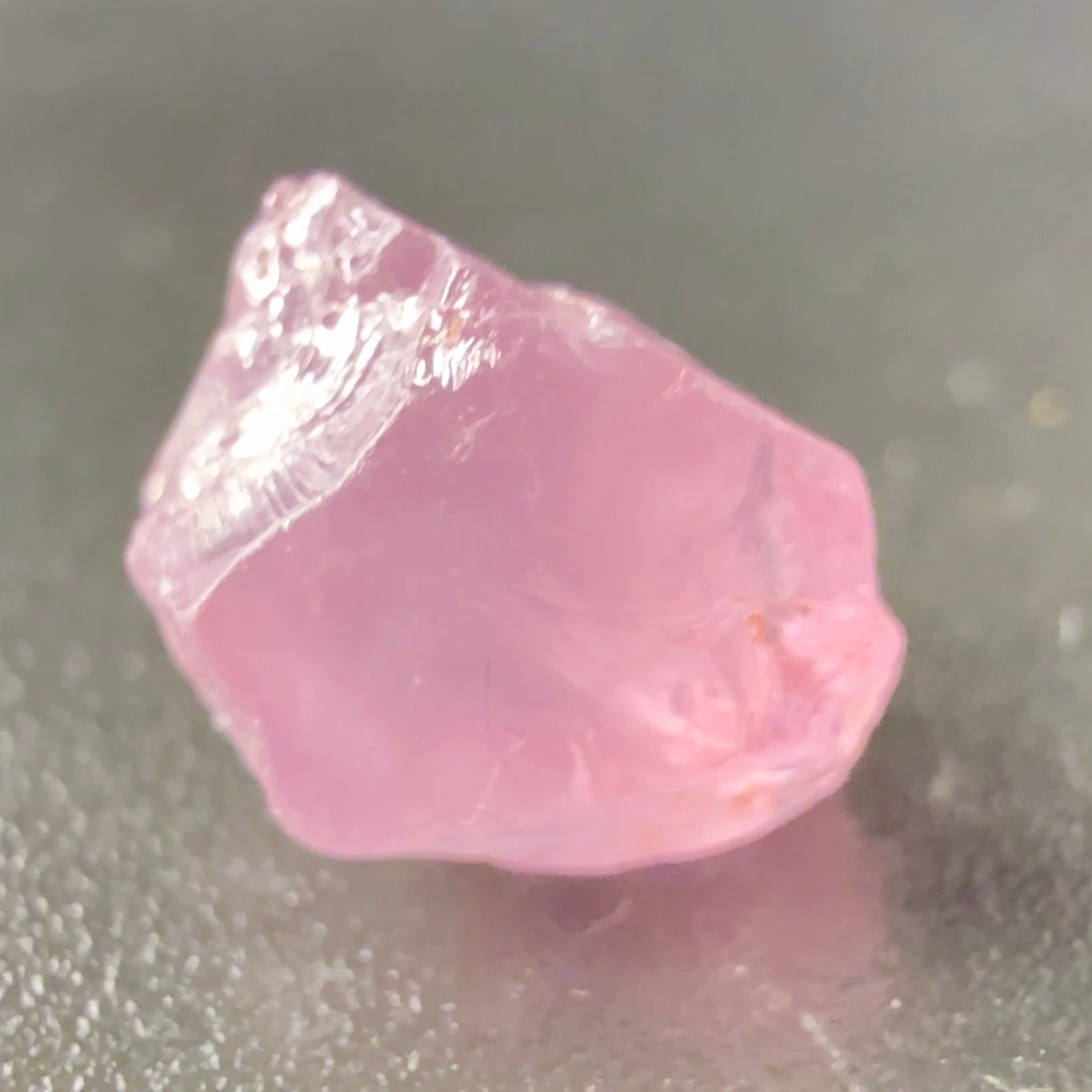 Pink Spinel, Sleepy Baby Pink Colour, 1.74ct, Tanzania, Untreated Unheated. No cracks, just silk giving a milky effect