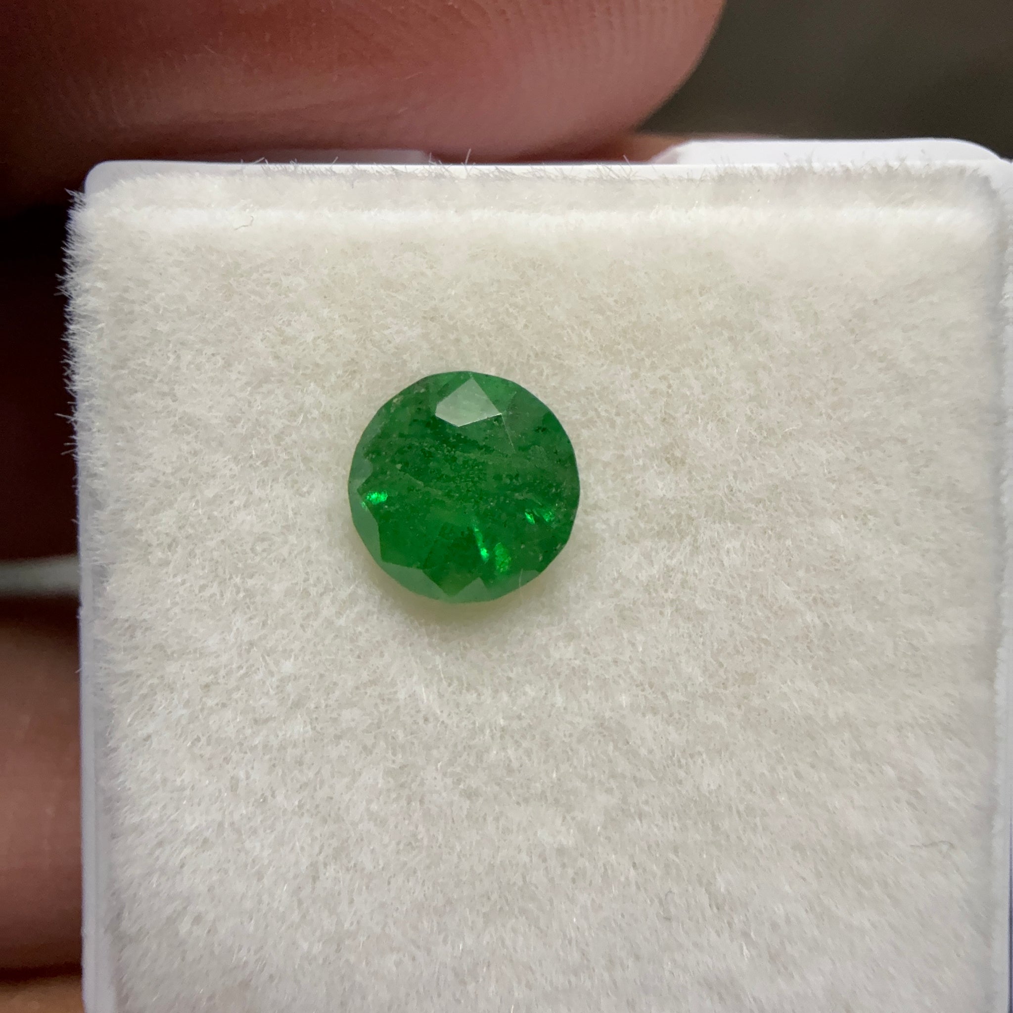 Tsavorite Garnet, 0.81ct, Kenya, Unheated Untreated, native cut.
