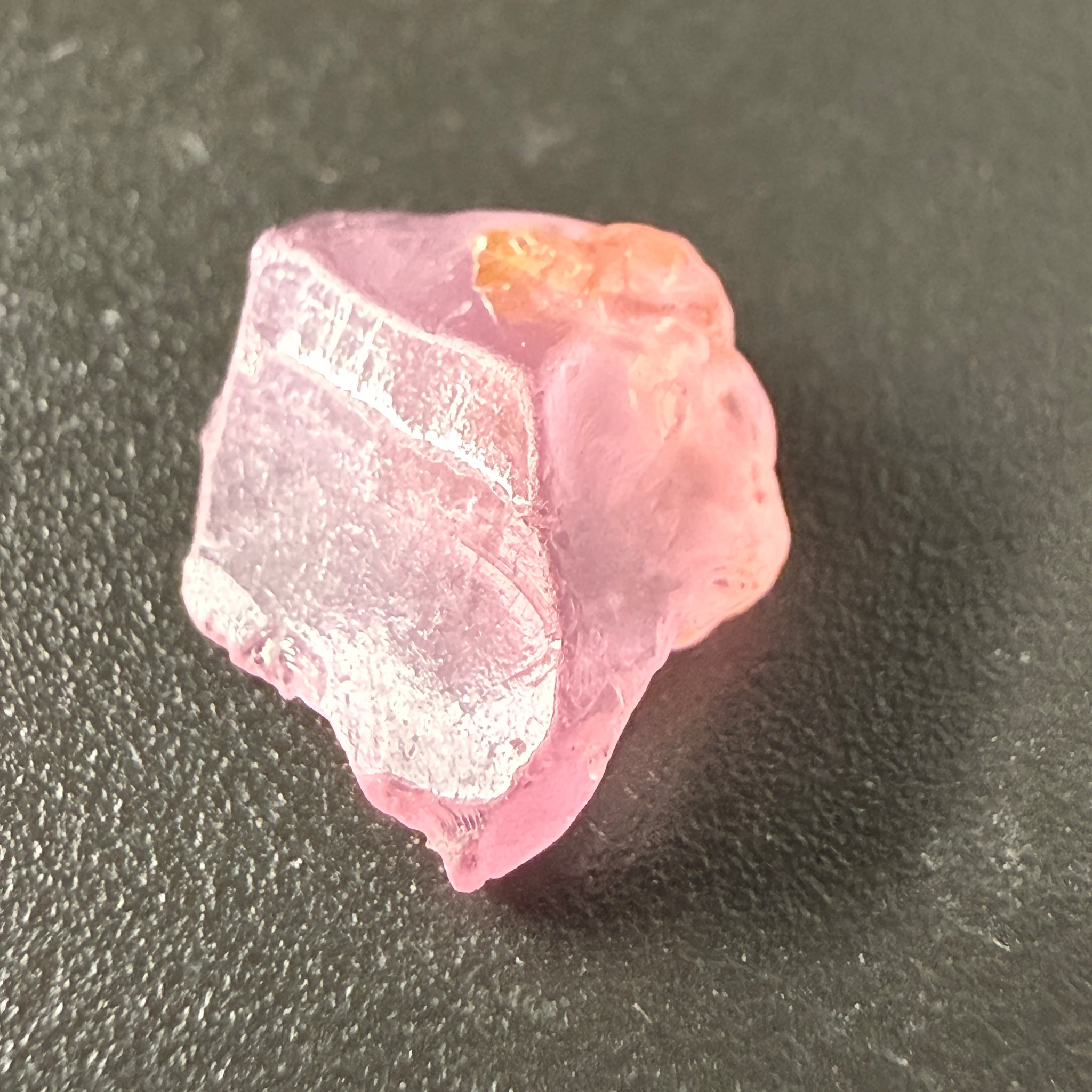 Pink Spinel, Sleepy Baby Pink Colour, 2.55ct, Tanzania, Untreated Unheated. No cracks, just silk giving a milky effect, very flat shape, good for setting as is