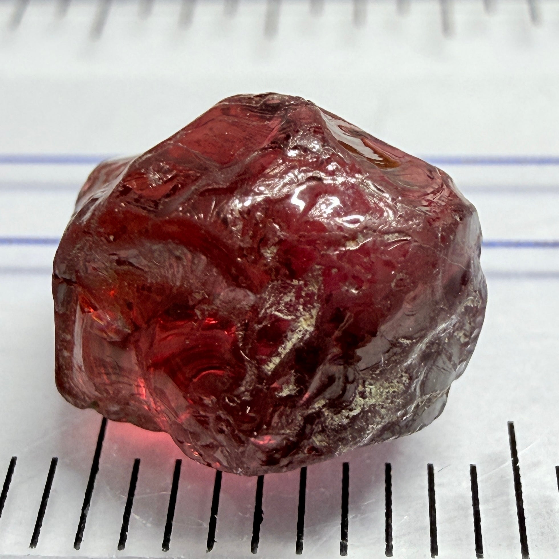 Umba Rhodolite, 6.79ct, Tanzania, Untreated Unheated, veil on outside going slightly in