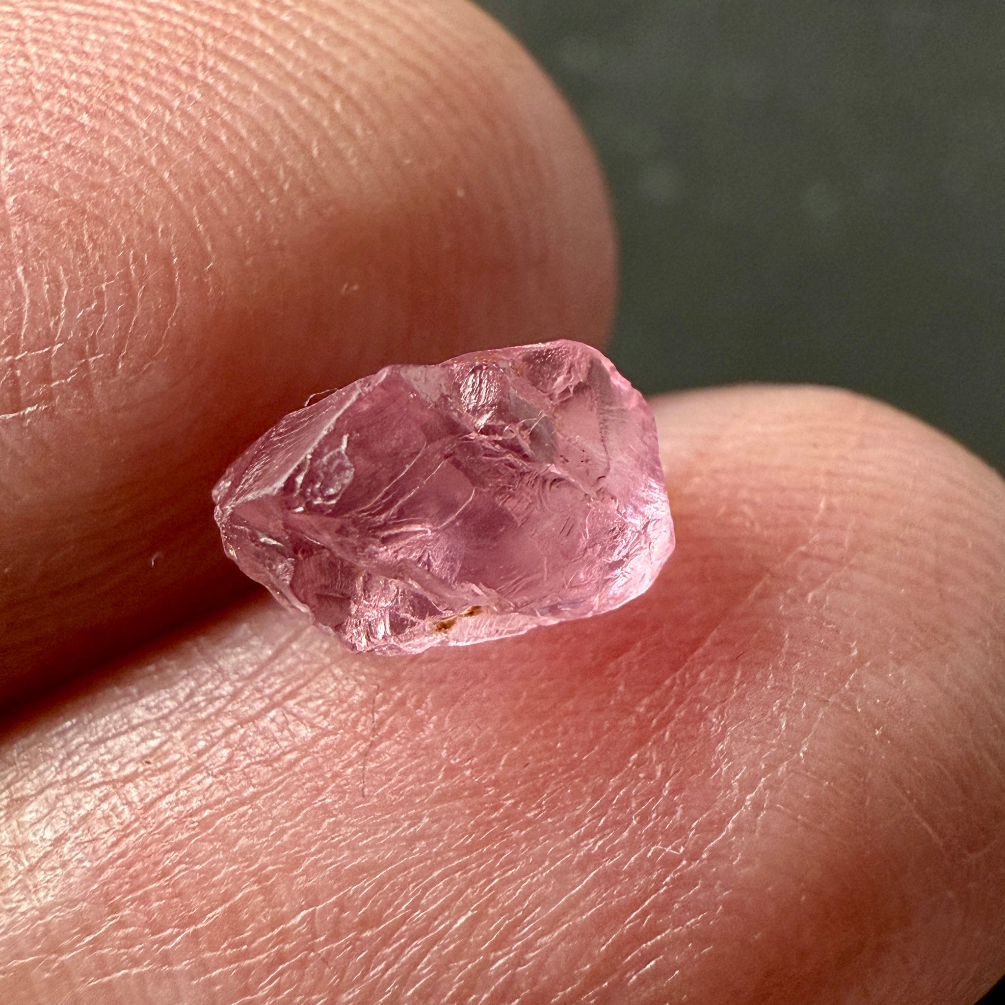 Pink Spinel, Sleepy Baby Pink Colour, 1.77ct, Tanzania, Untreated Unheated. No cracks, just silk giving a milky effect