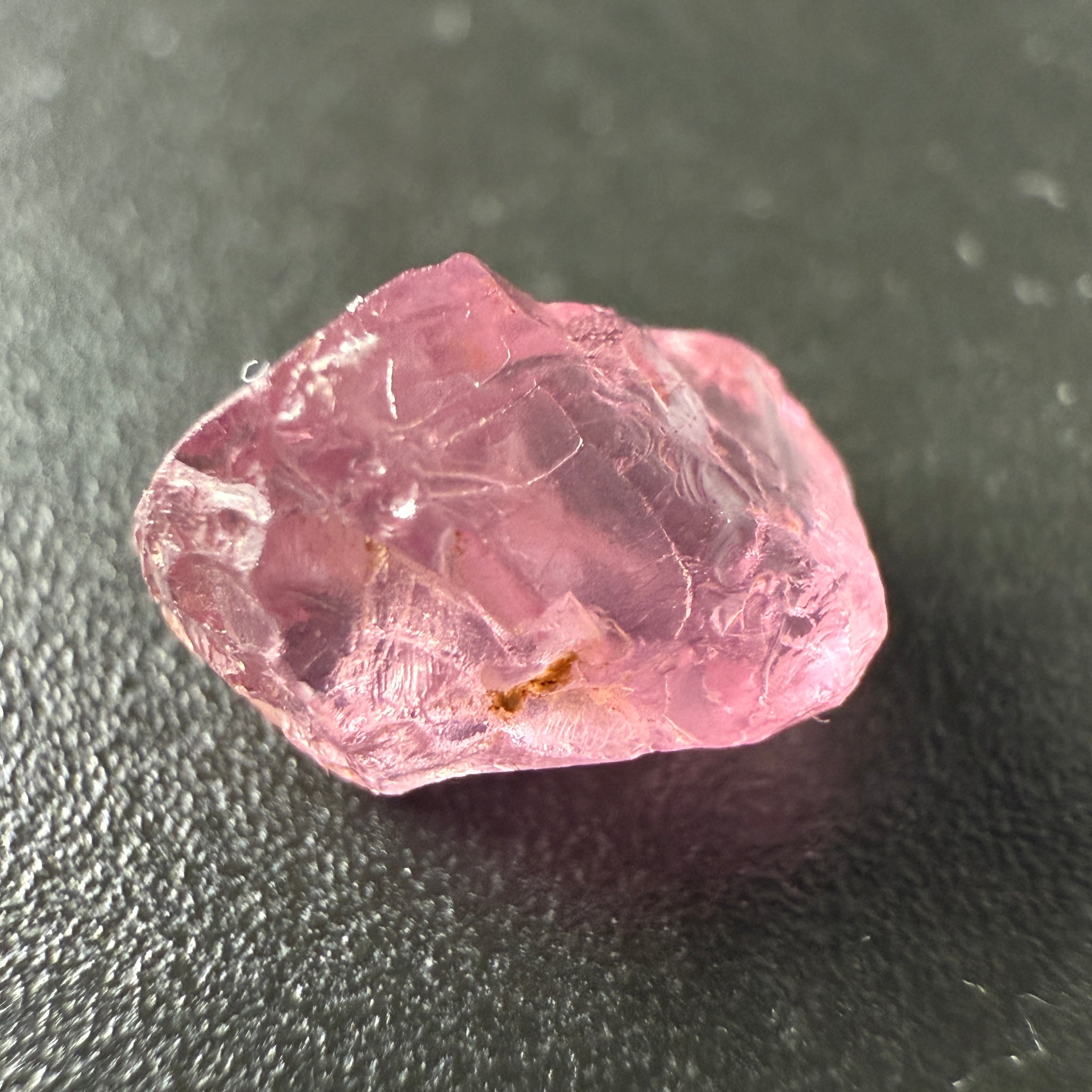 Pink Spinel, Sleepy Baby Pink Colour, 1.77ct, Tanzania, Untreated Unheated. No cracks, just silk giving a milky effect