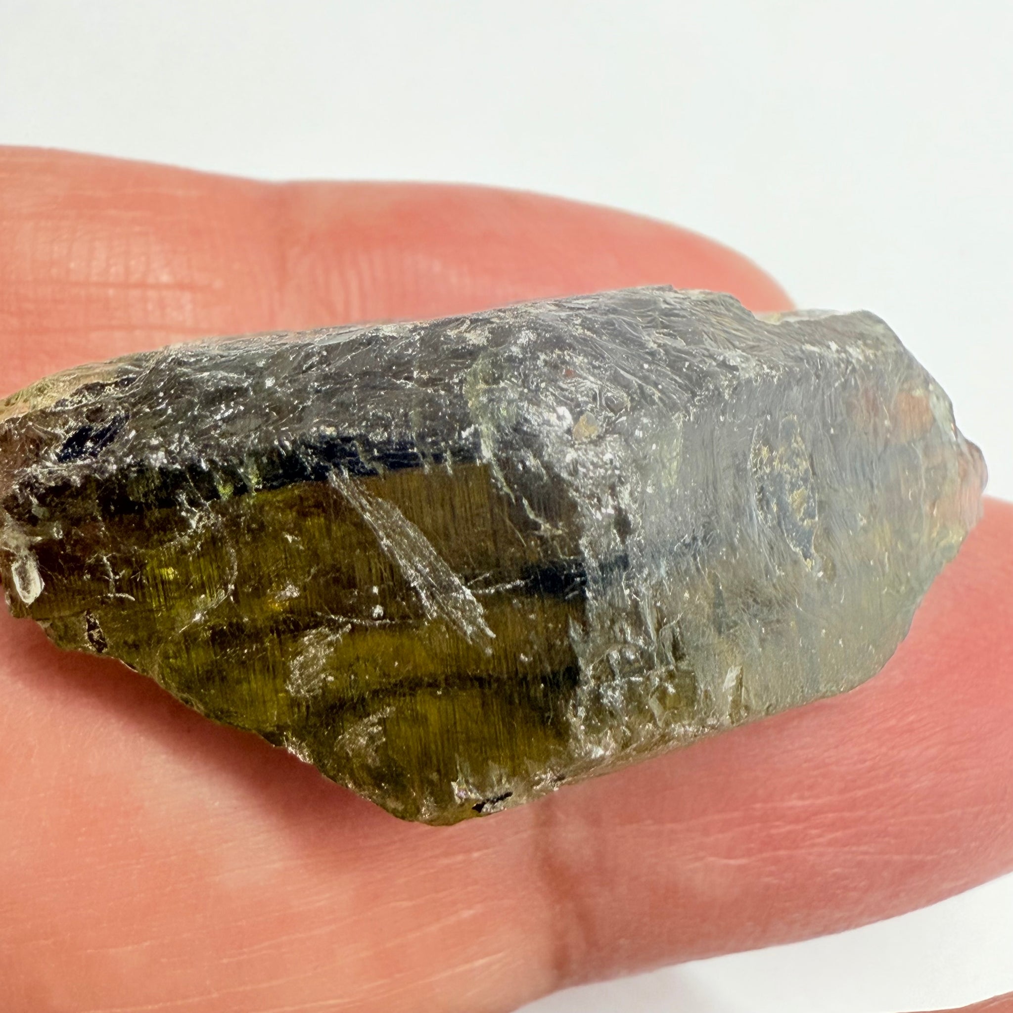 Apatite Crystal, well part of a crystal, 59.00ct, Tanzania, Untreated Unheated, good for cabbing, see other pictures, beautiful inclusions