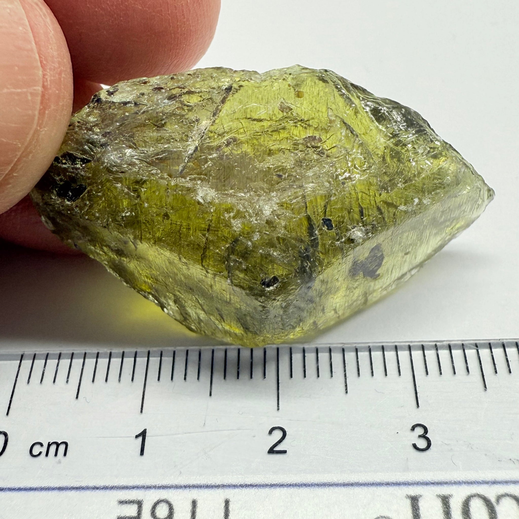 Apatite Crystal, well part of a crystal, 59.00ct, Tanzania, Untreated Unheated, good for cabbing, see other pictures, beautiful inclusions