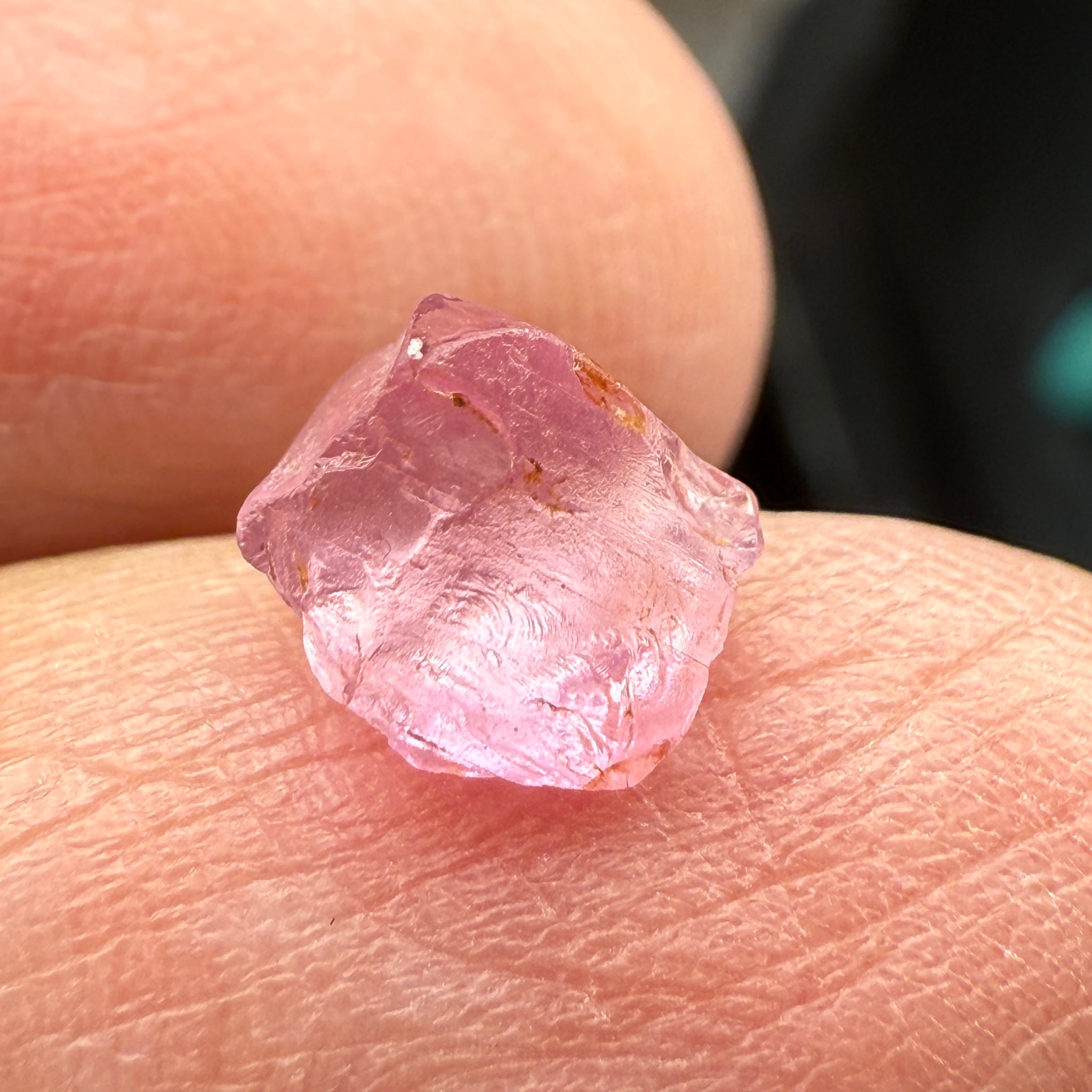 Pink Spinel, Sleepy Baby Pink Colour, 2.46ct, Tanzania, Untreated Unheated. No cracks, just silk giving a milky effect