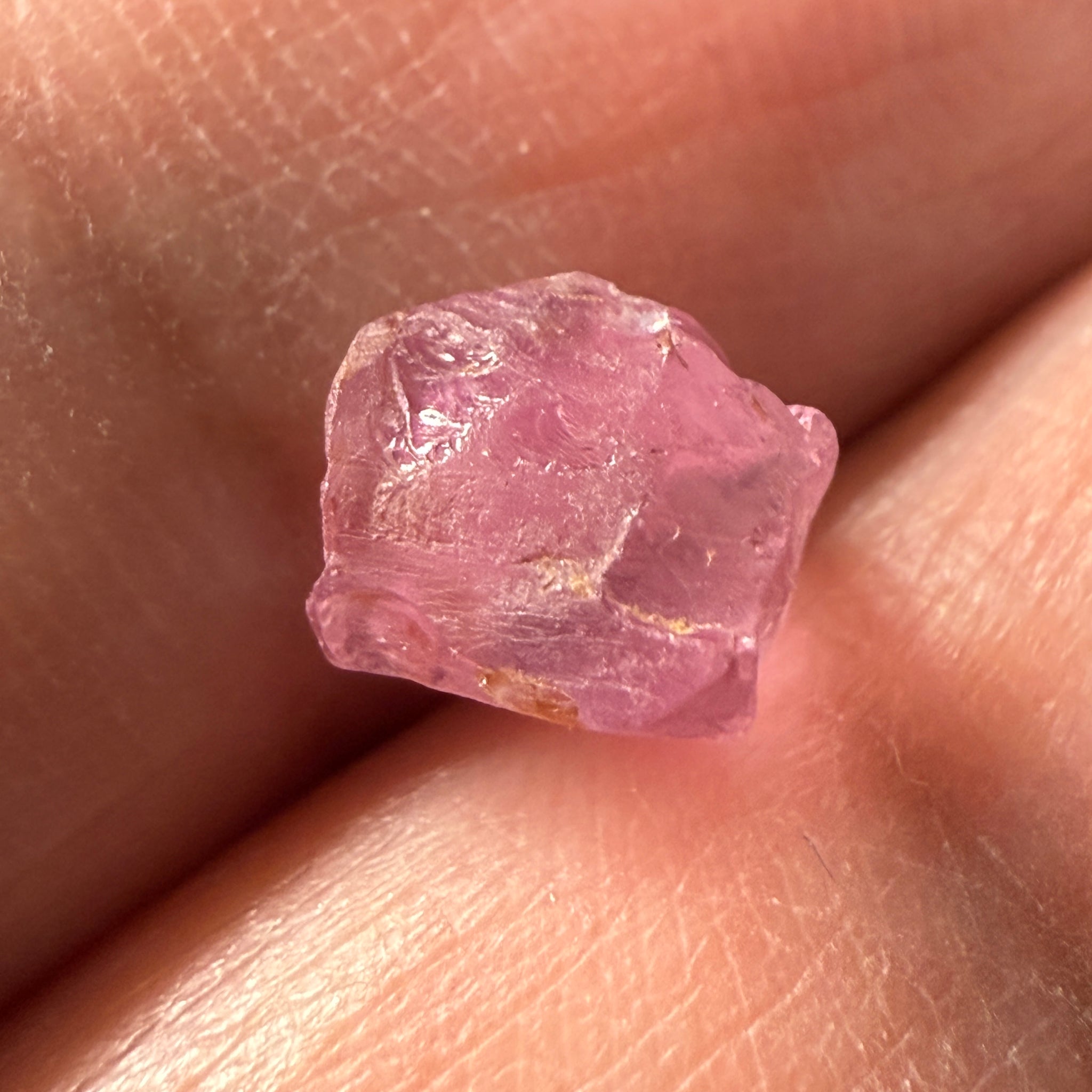 Pink Spinel, Sleepy Baby Pink Colour, 2.46ct, Tanzania, Untreated Unheated. No cracks, just silk giving a milky effect