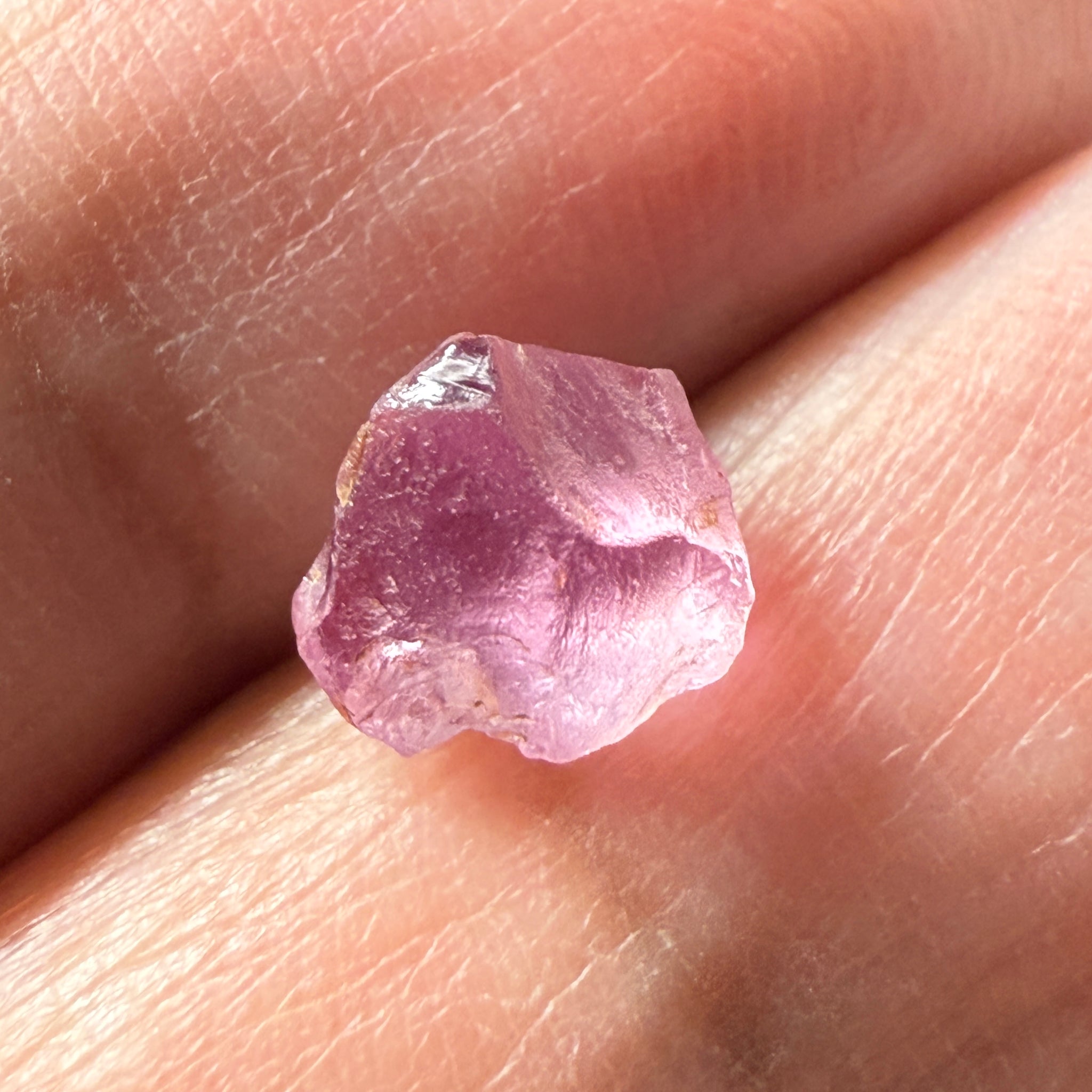Pink Spinel, Sleepy Baby Pink Colour, 2.46ct, Tanzania, Untreated Unheated. No cracks, just silk giving a milky effect