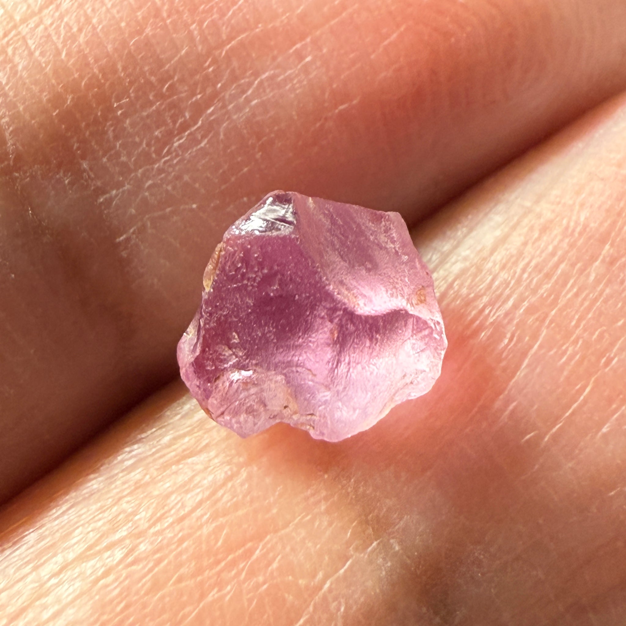 Pink Spinel, Sleepy Baby Pink Colour, 2.46ct, Tanzania, Untreated Unheated. No cracks, just silk giving a milky effect