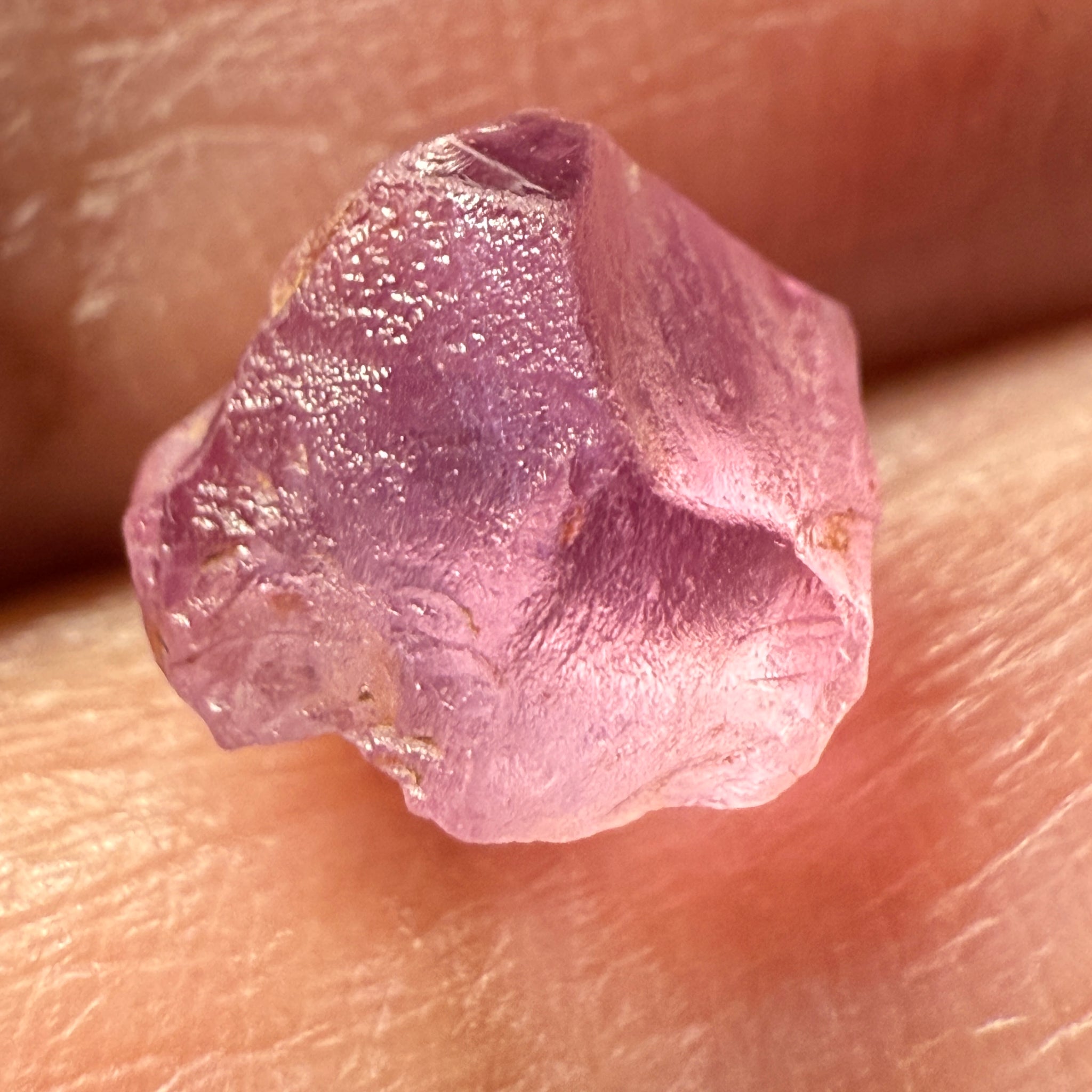 Pink Spinel, Sleepy Baby Pink Colour, 2.46ct, Tanzania, Untreated Unheated. No cracks, just silk giving a milky effect