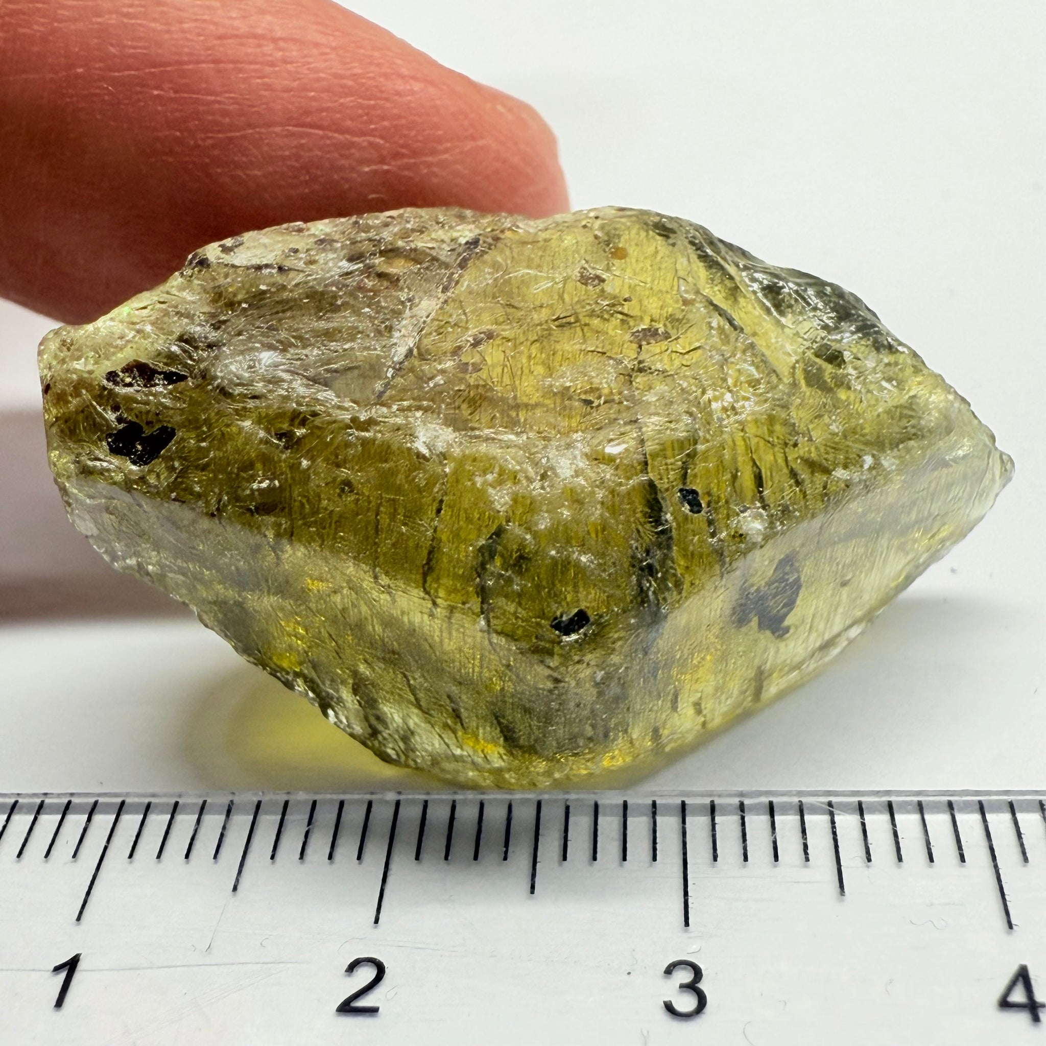 Apatite Crystal, well part of a crystal, 59.00ct, Tanzania, Untreated Unheated, good for cabbing, see other pictures, beautiful inclusions