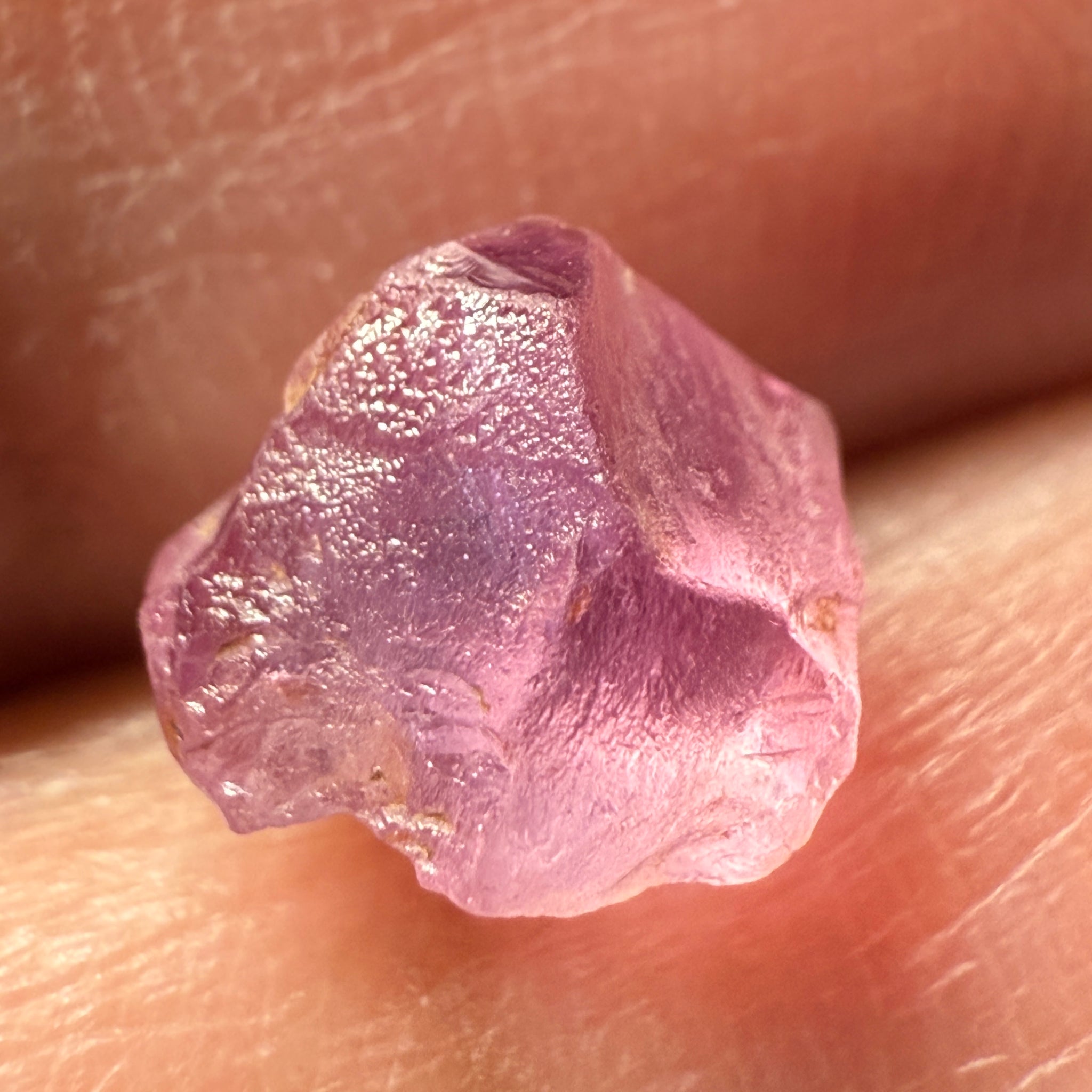 Pink Spinel, Sleepy Baby Pink Colour, 2.46ct, Tanzania, Untreated Unheated. No cracks, just silk giving a milky effect