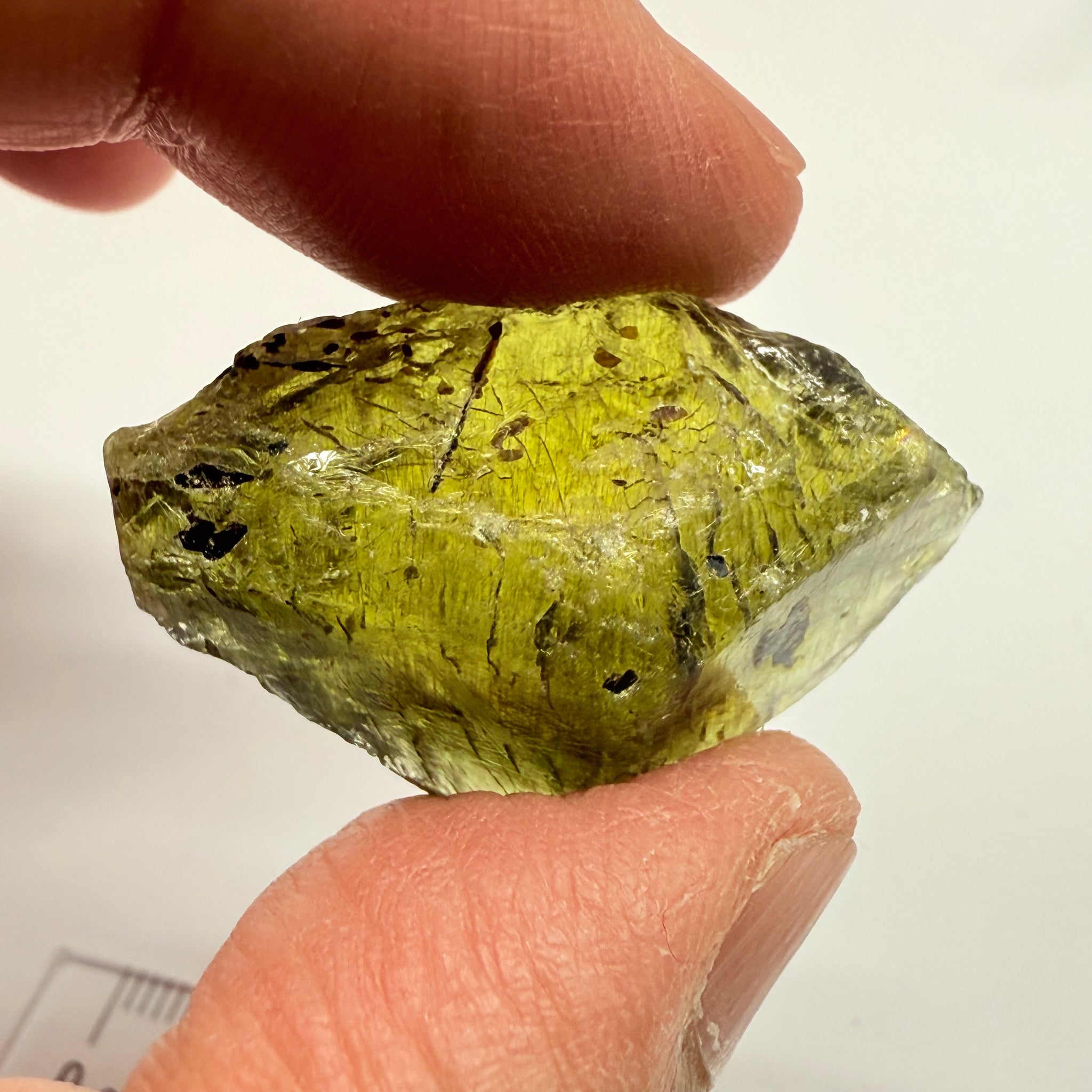 Apatite Crystal, well part of a crystal, 59.00ct, Tanzania, Untreated Unheated, good for cabbing, see other pictures, beautiful inclusions