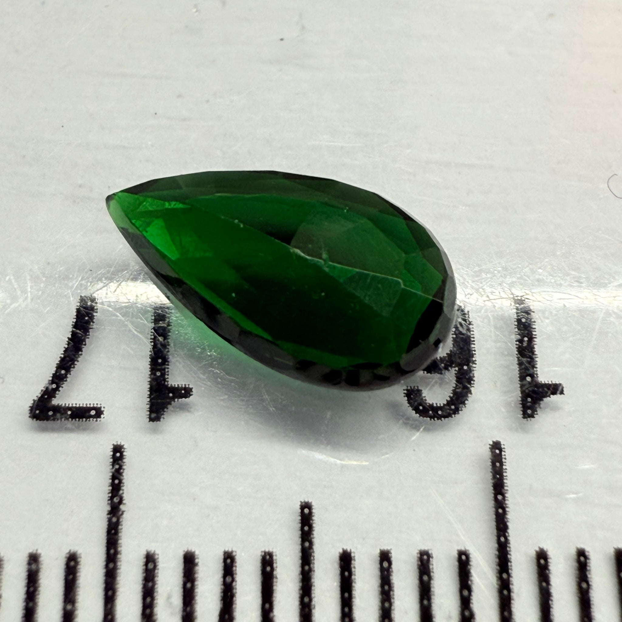 Chrome Tourmaline, 0.99ct, Landanai, Tanzania, Untreated Unheated, terrible native cut, but if you can use price reflects, very flat stone but superb colour