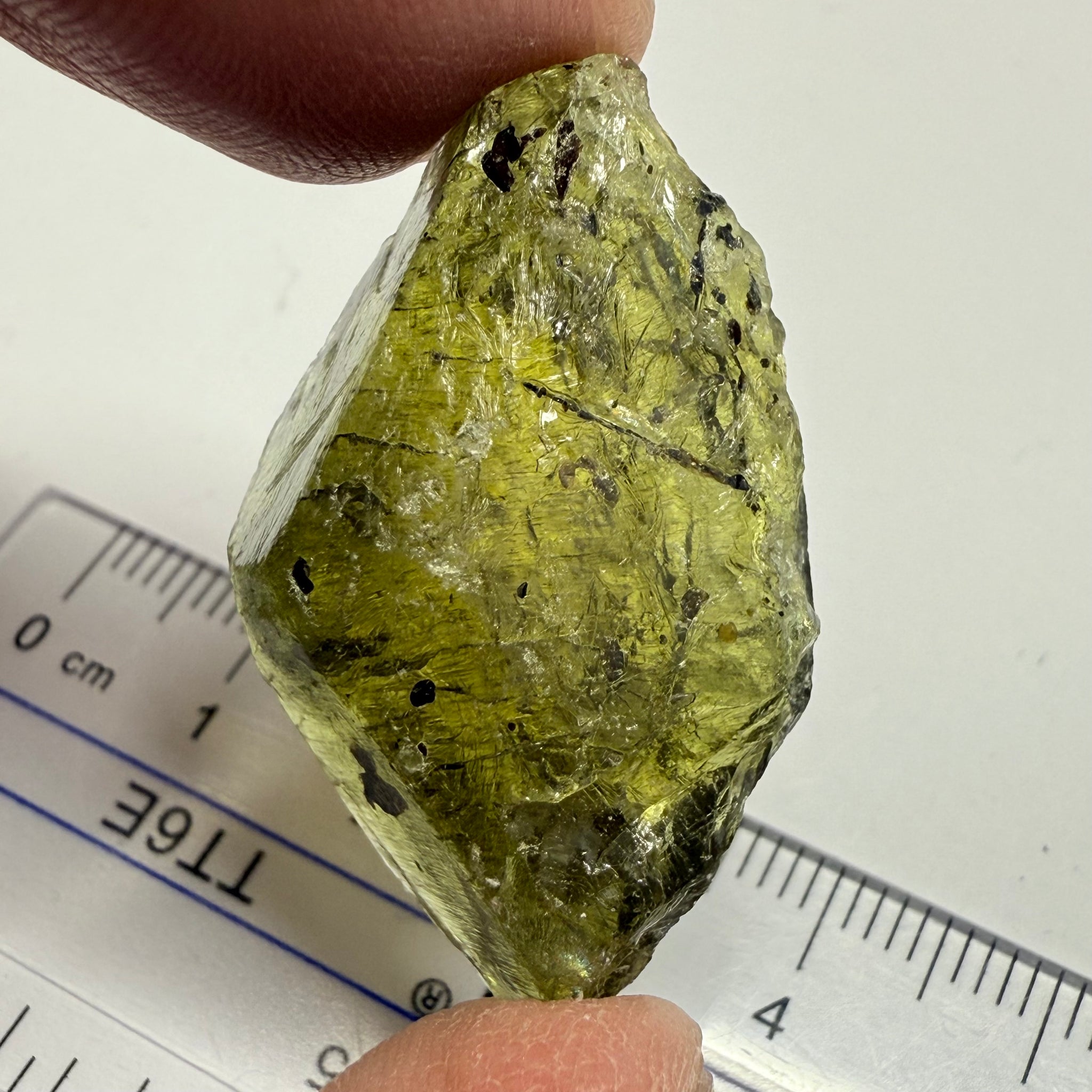 Apatite Crystal, well part of a crystal, 59.00ct, Tanzania, Untreated Unheated, good for cabbing, see other pictures, beautiful inclusions