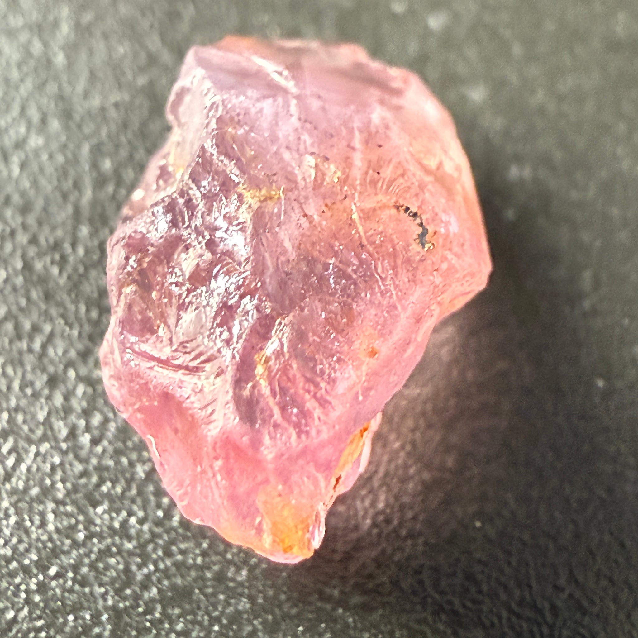 Pink Spinel, Sleepy Baby Pink Colour, 3.35ct, Tanzania, Untreated Unheated. No cracks, just silk giving a milky effect