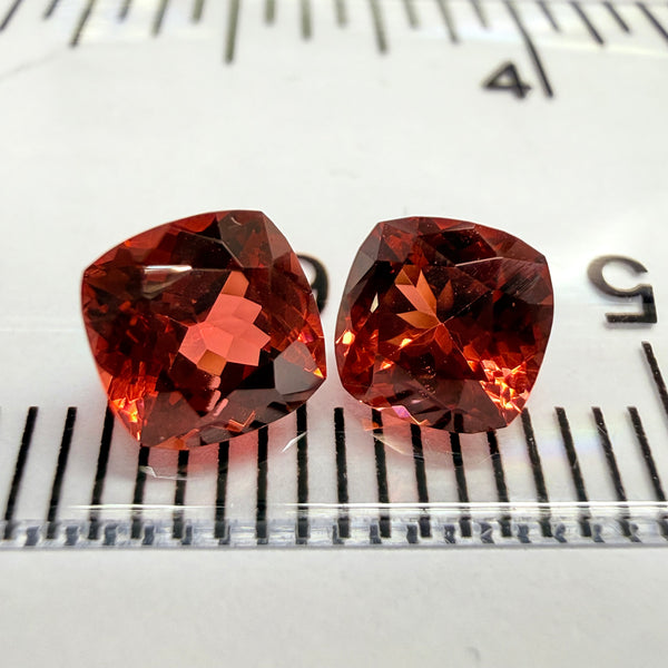 Malaya Garnet pair, 1.69ct total weight, Umba Valley, Tanzania, Untreated Unheated