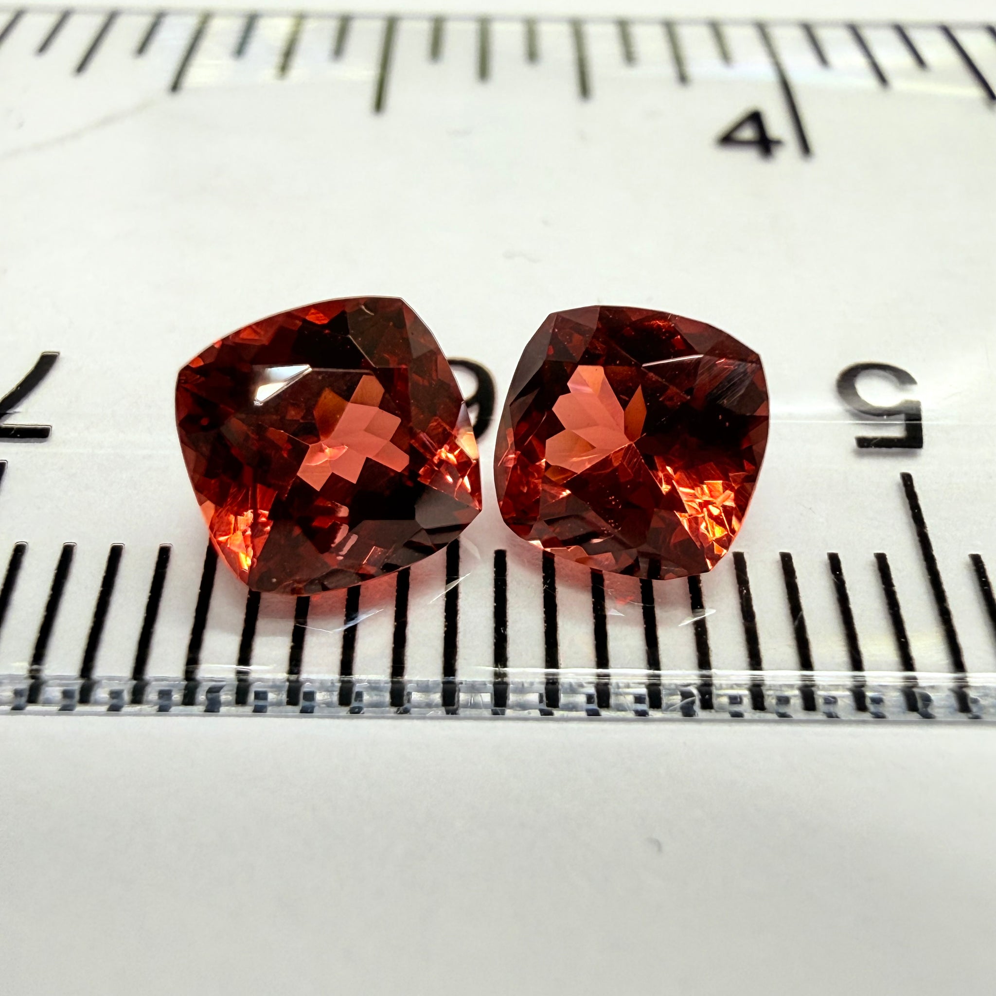 Malaya Garnet pair, 1.69ct total weight, Umba Valley, Tanzania, Untreated Unheated