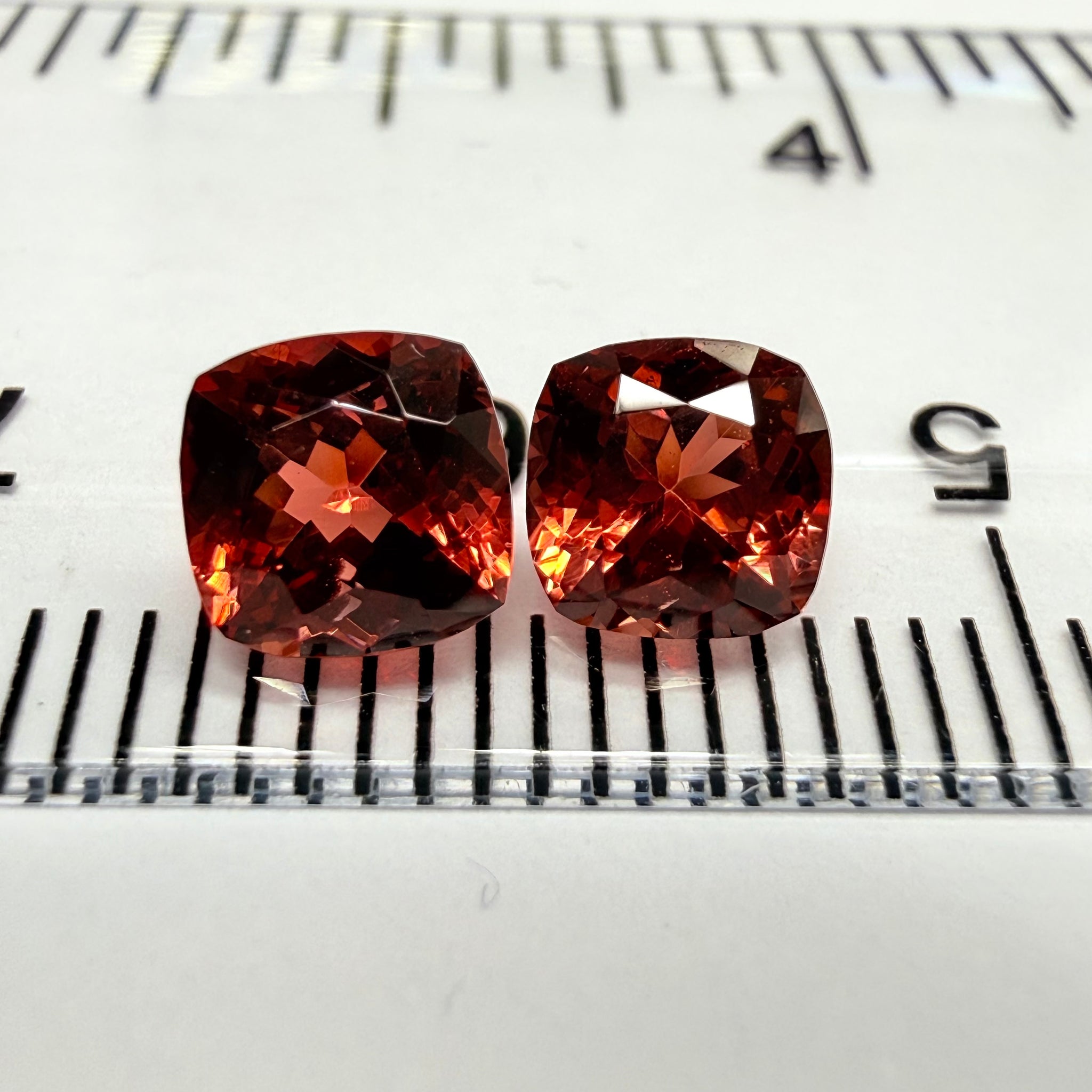 Malaya Garnet pair, 1.69ct total weight, Umba Valley, Tanzania, Untreated Unheated