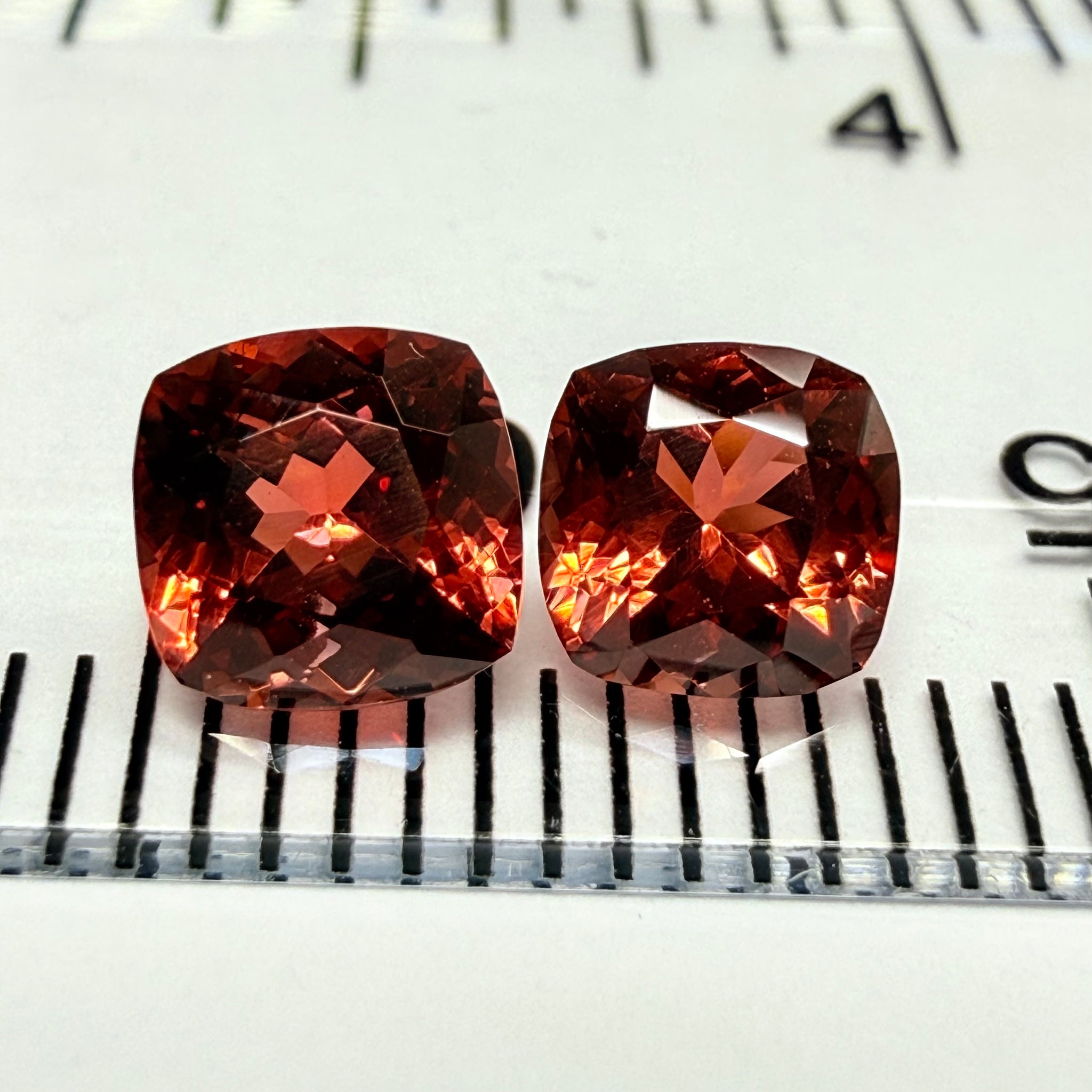 Malaya Garnet pair, 1.69ct total weight, Umba Valley, Tanzania, Untreated Unheated