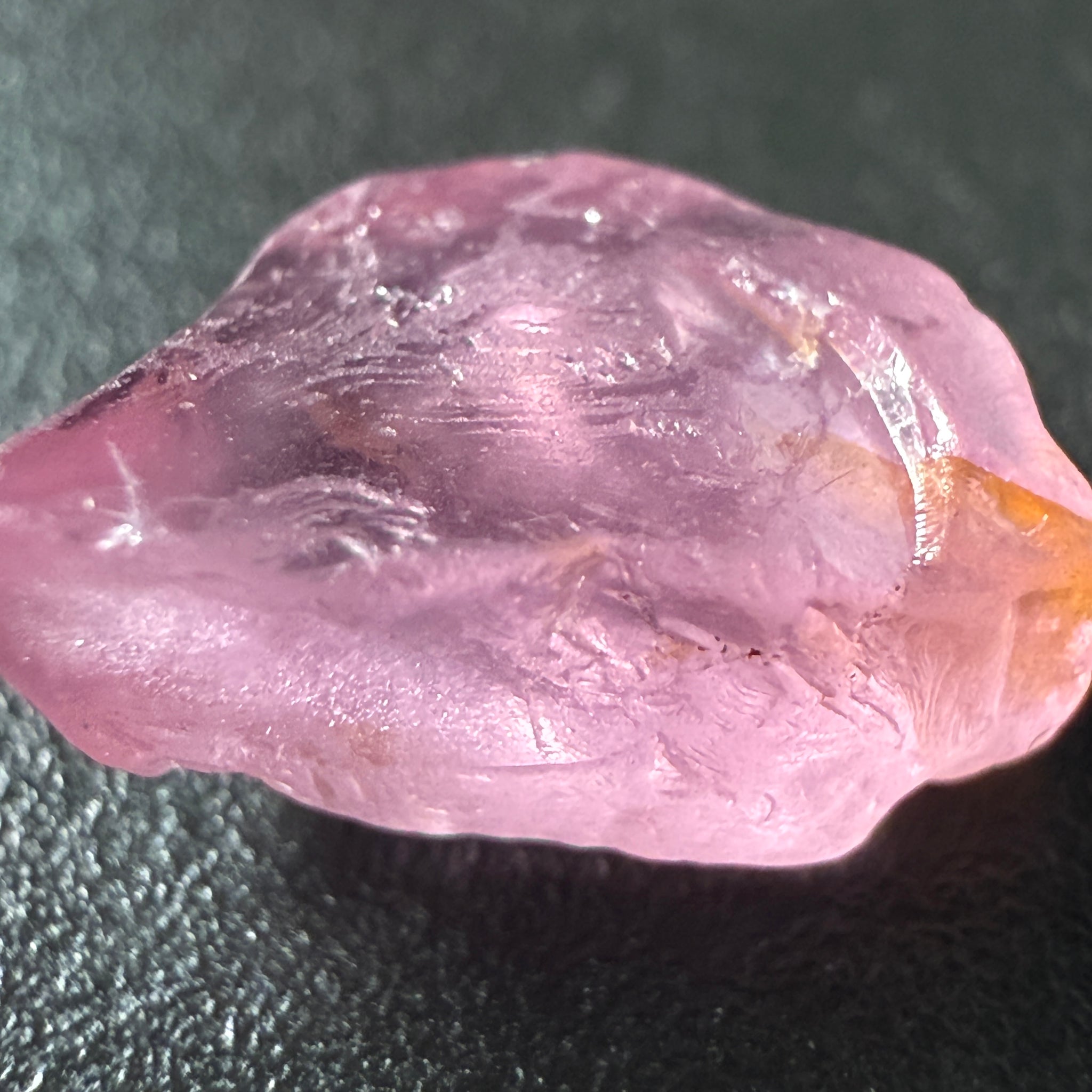 Pink Spinel, Sleepy Baby Pink Colour, 2.80ct, Tanzania, Untreated Unheated. No cracks, just silk giving a milky effect, but flat shape