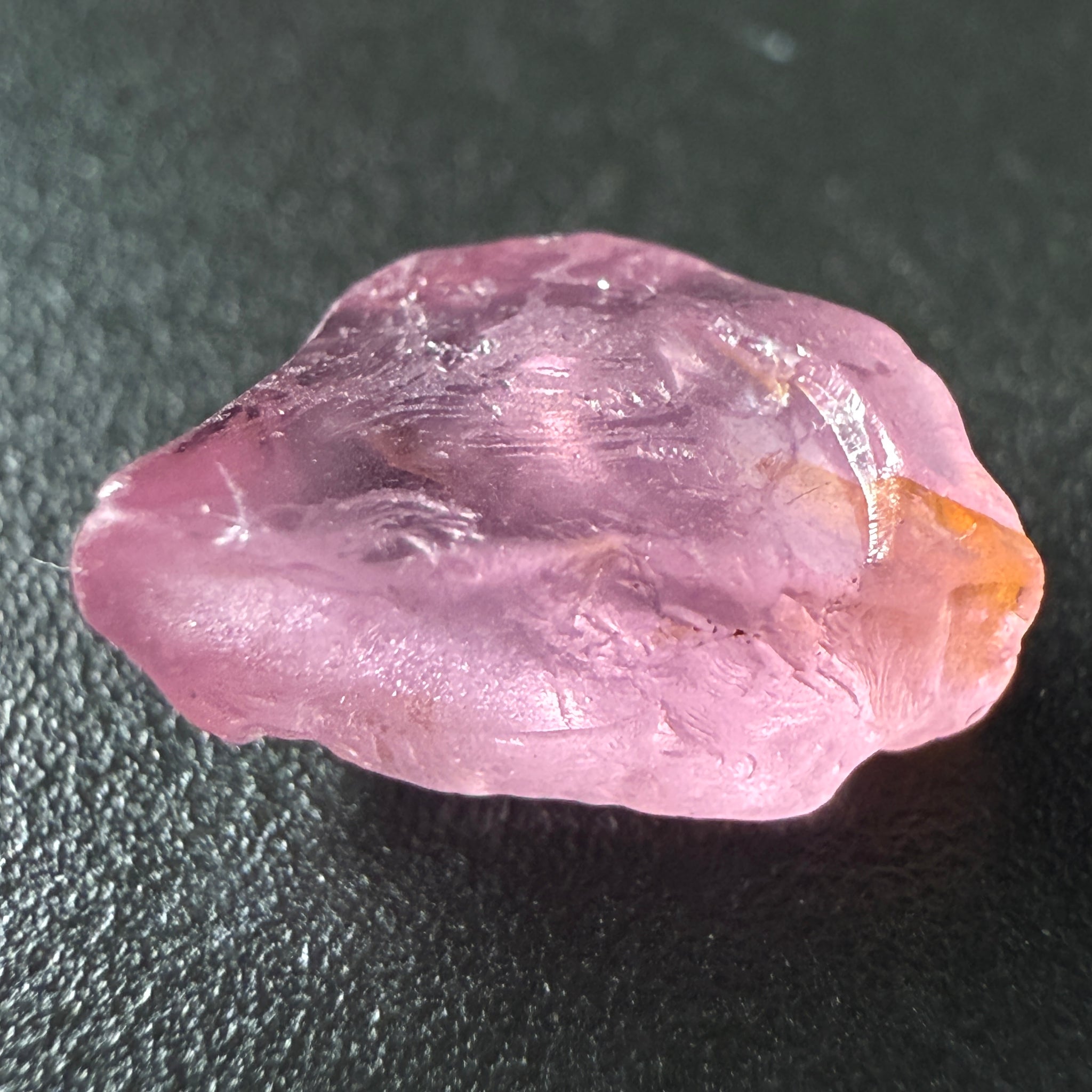 Pink Spinel, Sleepy Baby Pink Colour, 2.80ct, Tanzania, Untreated Unheated. No cracks, just silk giving a milky effect, but flat shape