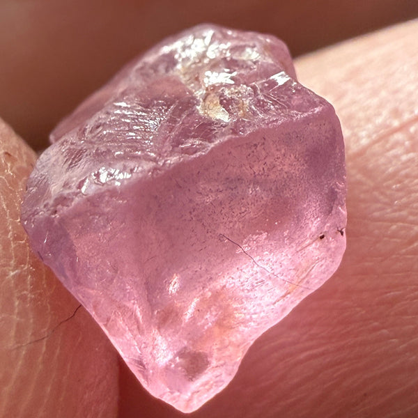 Pink Spinel, Sleepy Baby Pink Colour, 2.71ct, Tanzania, Untreated Unheated, silk giving a milky effect. Very slight crack right on the outside of the stone